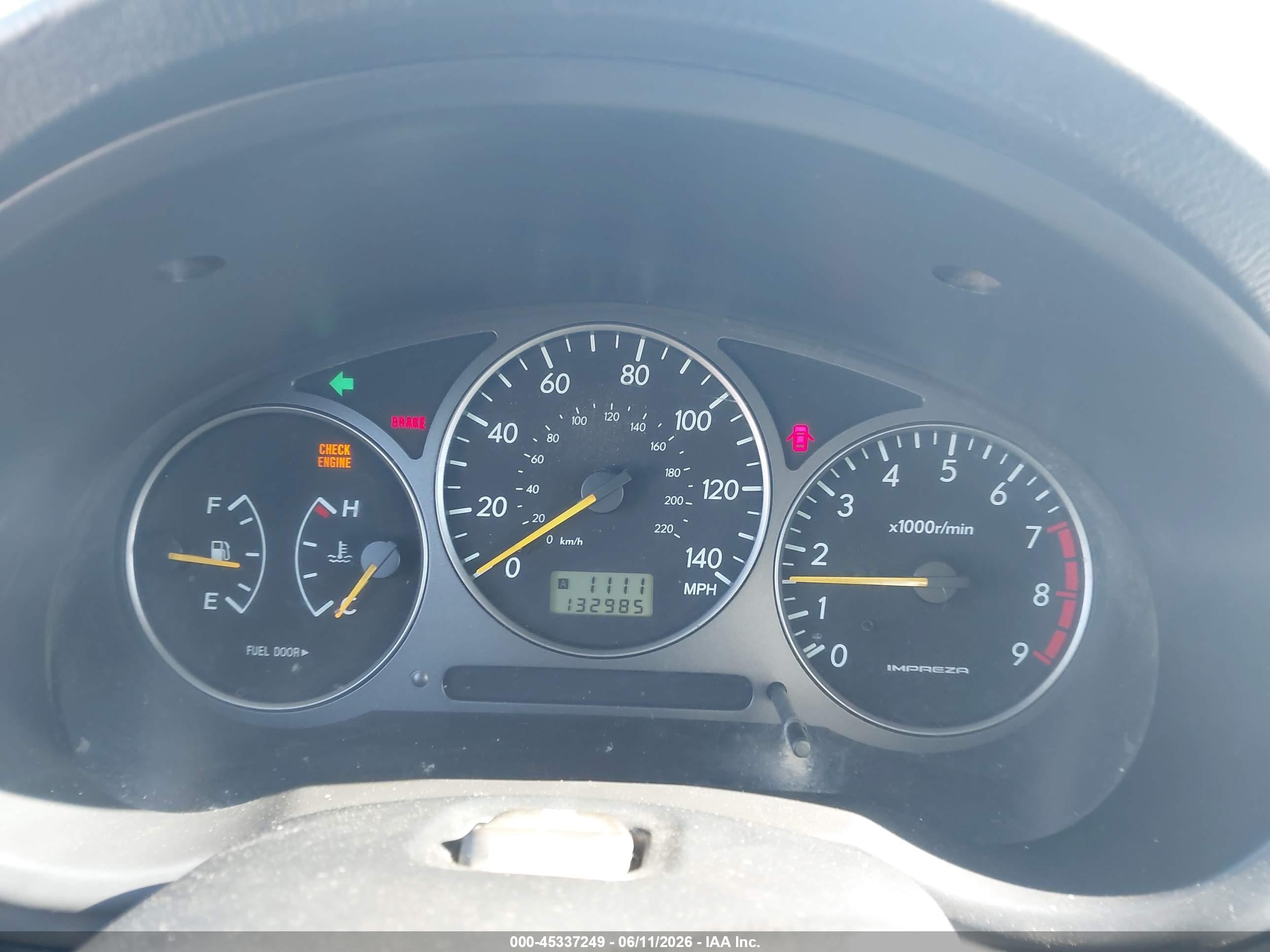 2002 Subaru Impreza Wrx Серебряный vin: JF1GG29672G824879