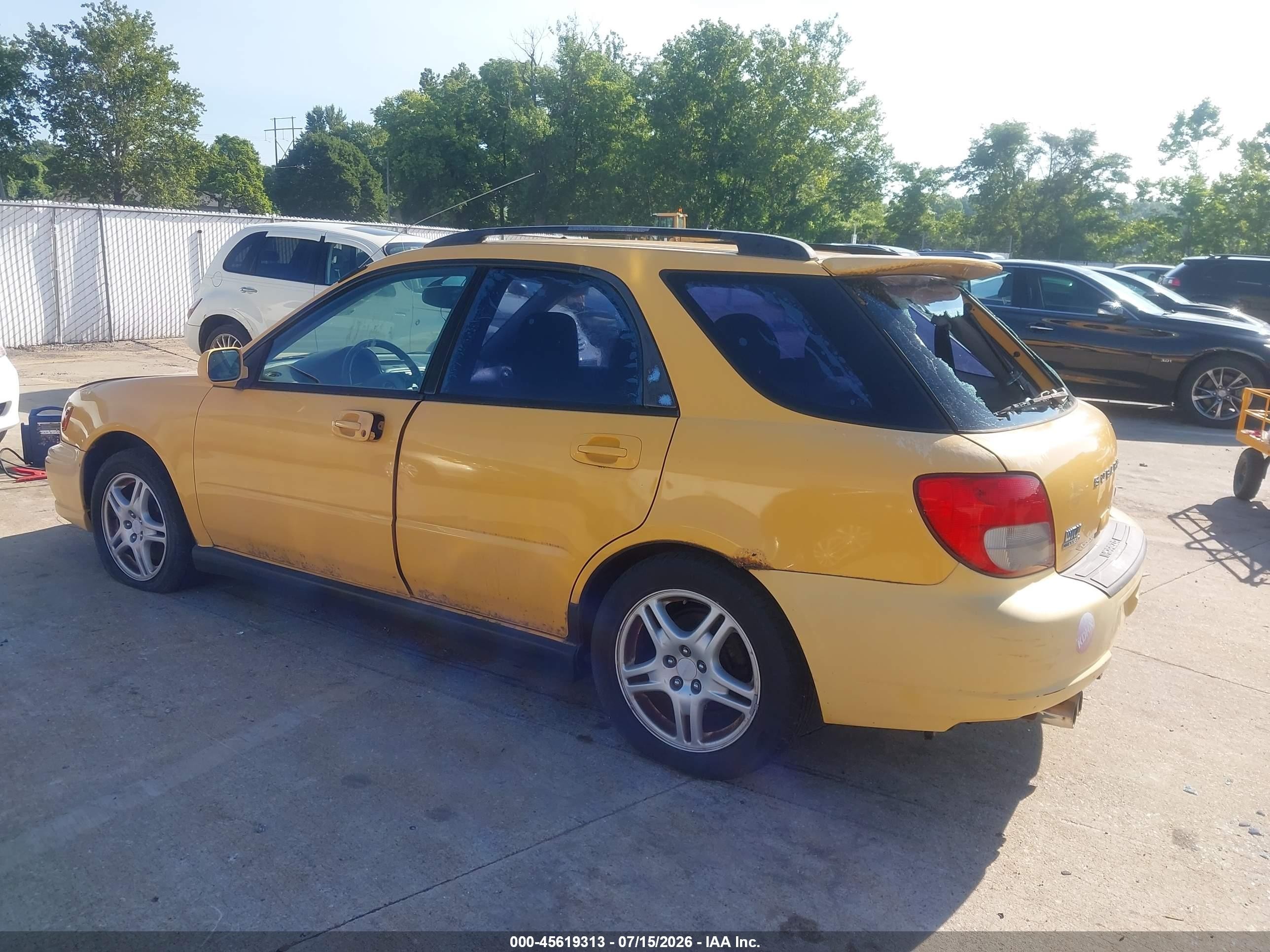 2003 Subaru Impreza Wrx Yellow vin: JF1GG29673H801095