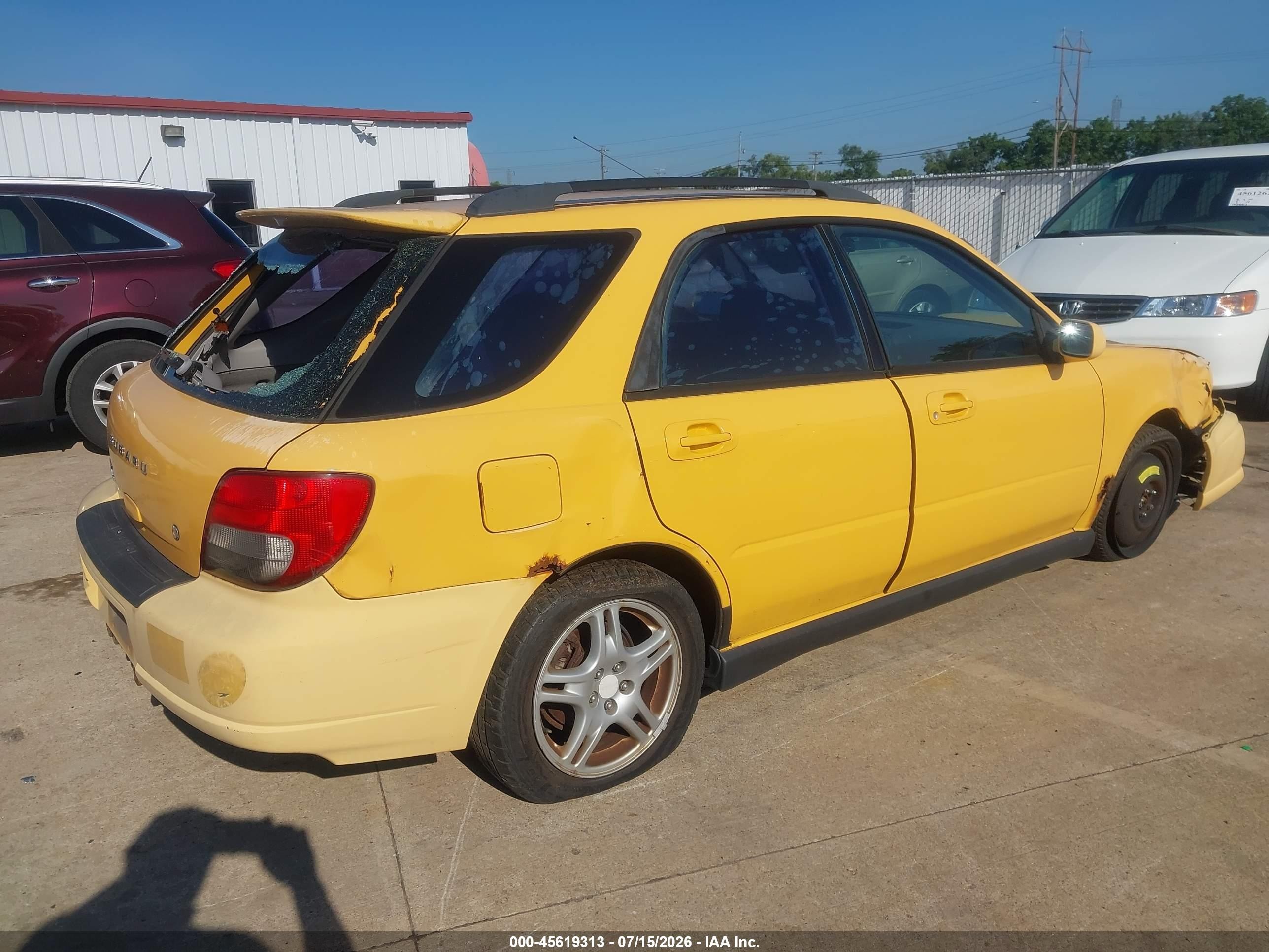 2003 Subaru Impreza Wrx Yellow vin: JF1GG29673H801095