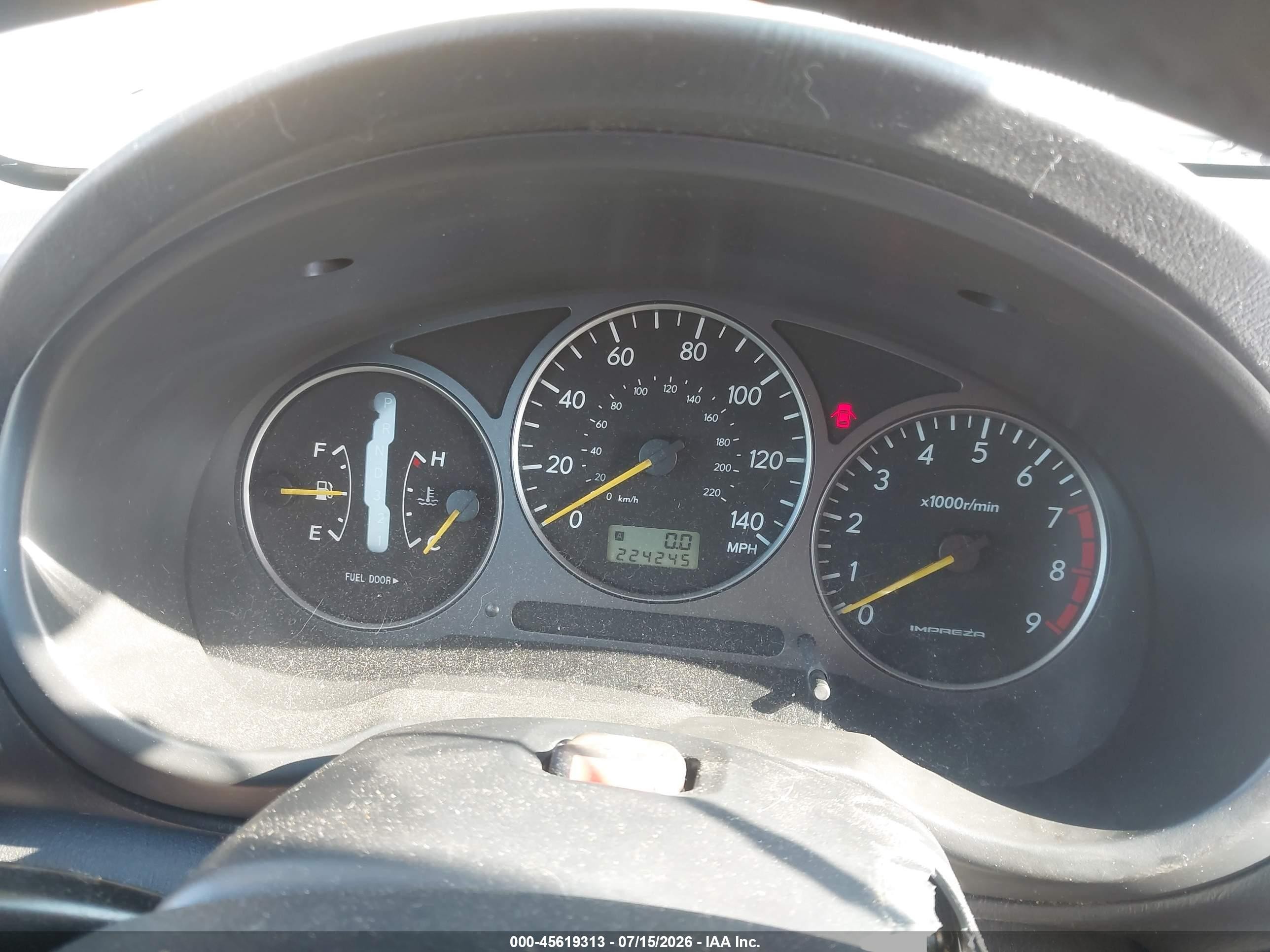 2003 Subaru Impreza Wrx Yellow vin: JF1GG29673H801095
