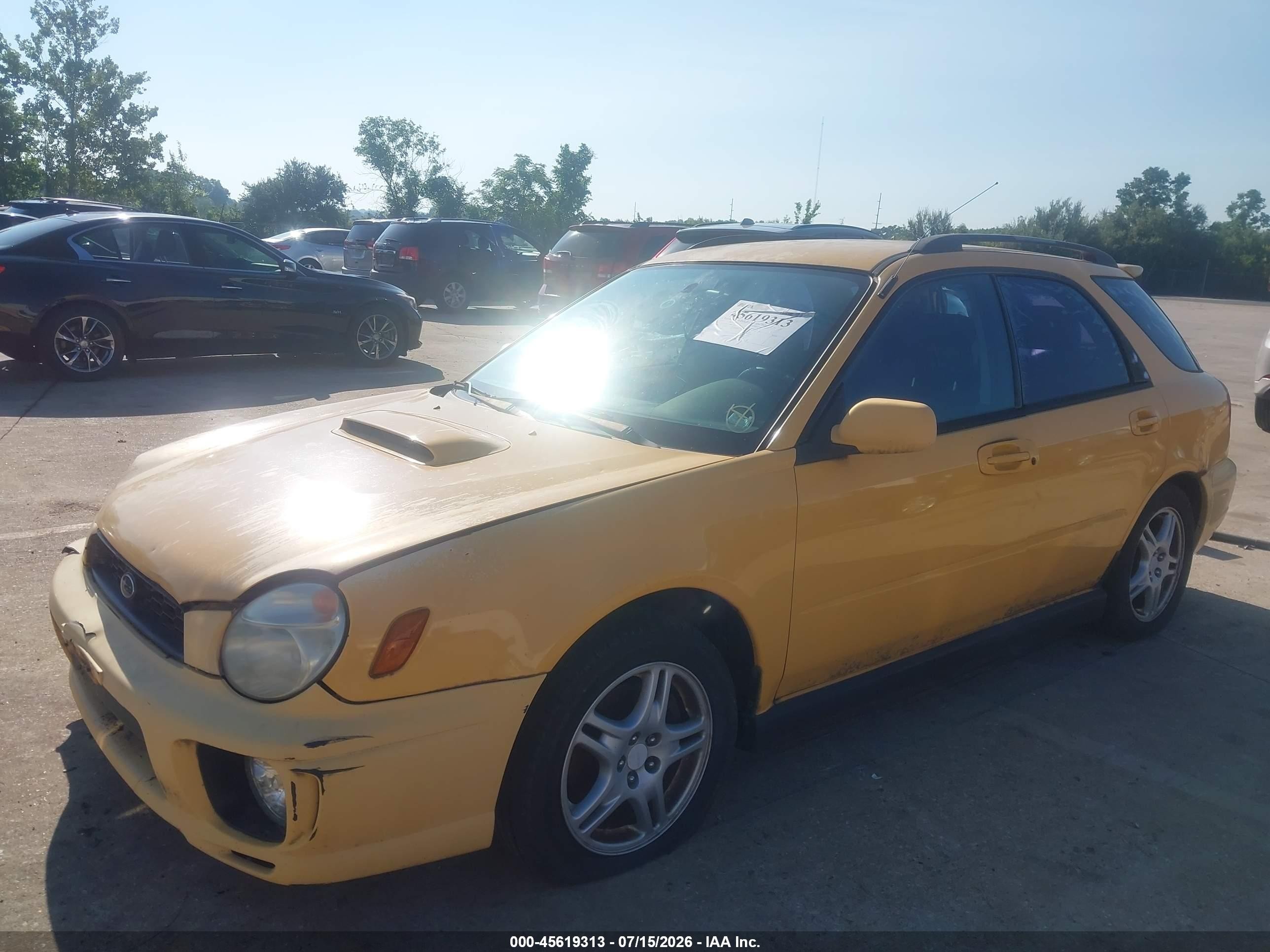 2003 Subaru Impreza Wrx Yellow vin: JF1GG29673H801095