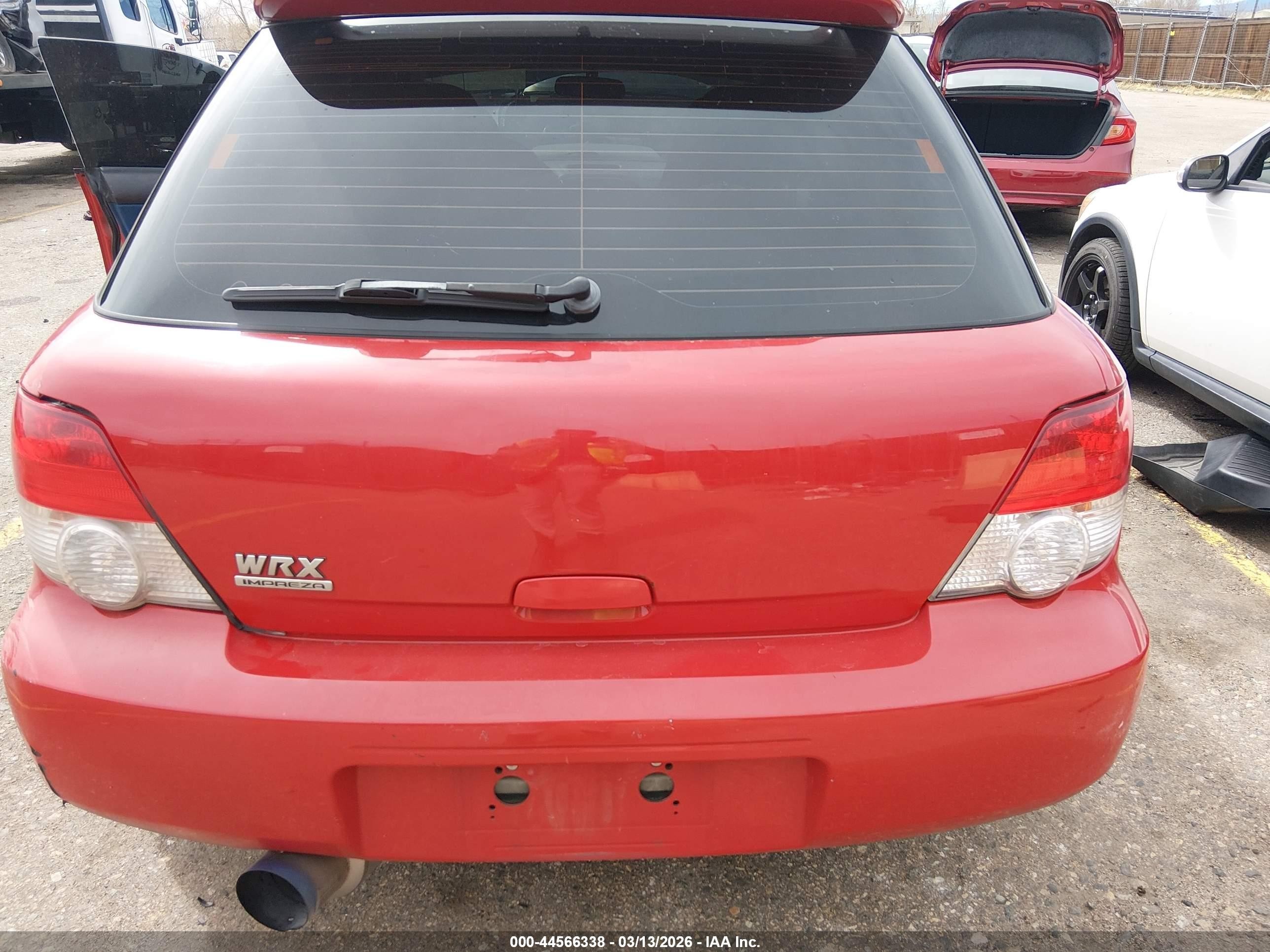 2004 Subaru Impreza Wrx Red vin: JF1GG29674G811293