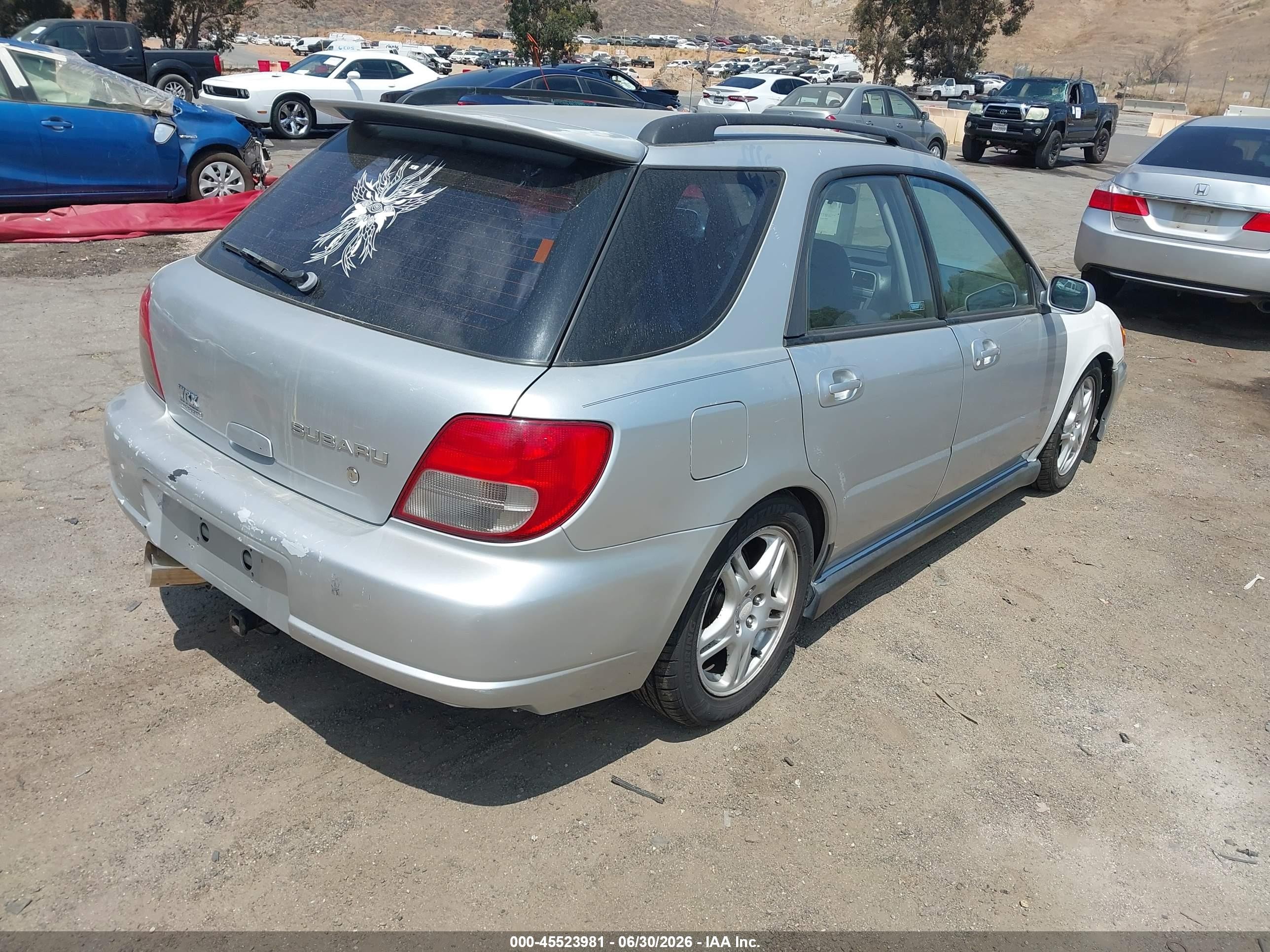 2003 Subaru Impreza Wrx Silver vin: JF1GG29683H802613
