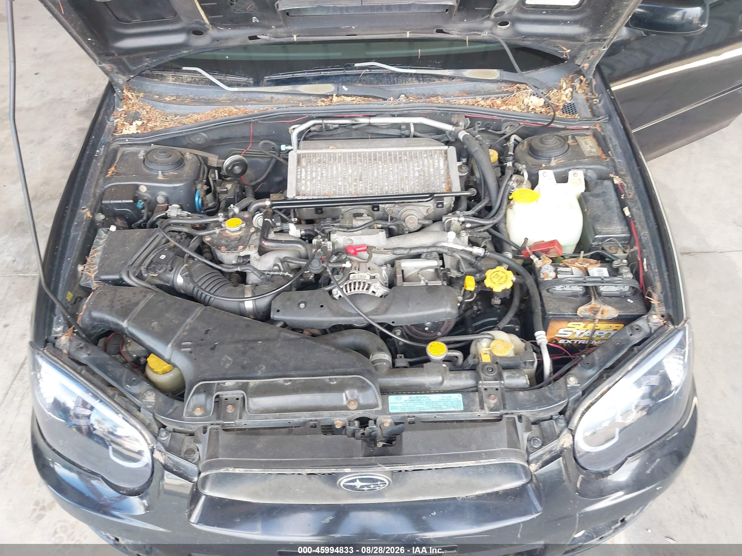 2004 Subaru Impreza Wrx Black vin: JF1GG296X4H820774