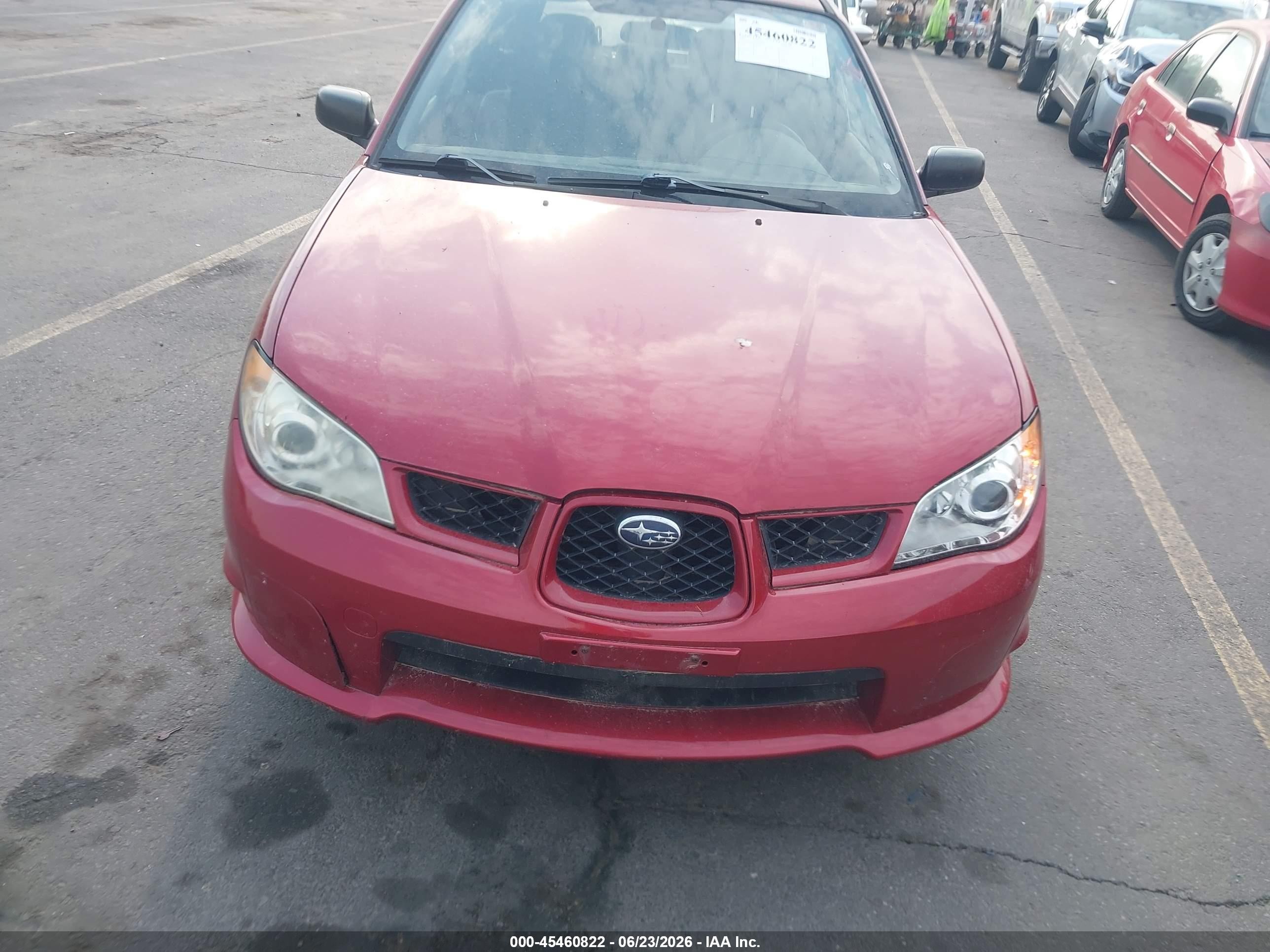 2007 Subaru Impreza 2.5i Red vin: JF1GG61607G805715