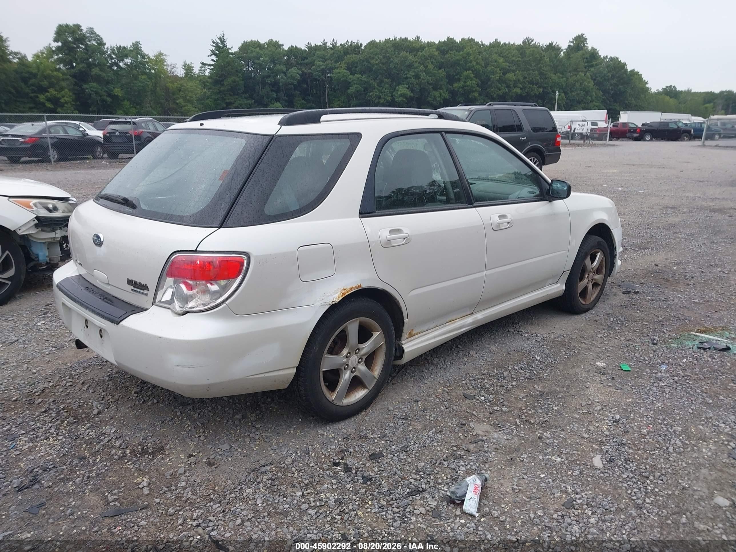 2007 Subaru Impreza 2.5i White vin: JF1GG61647H804156