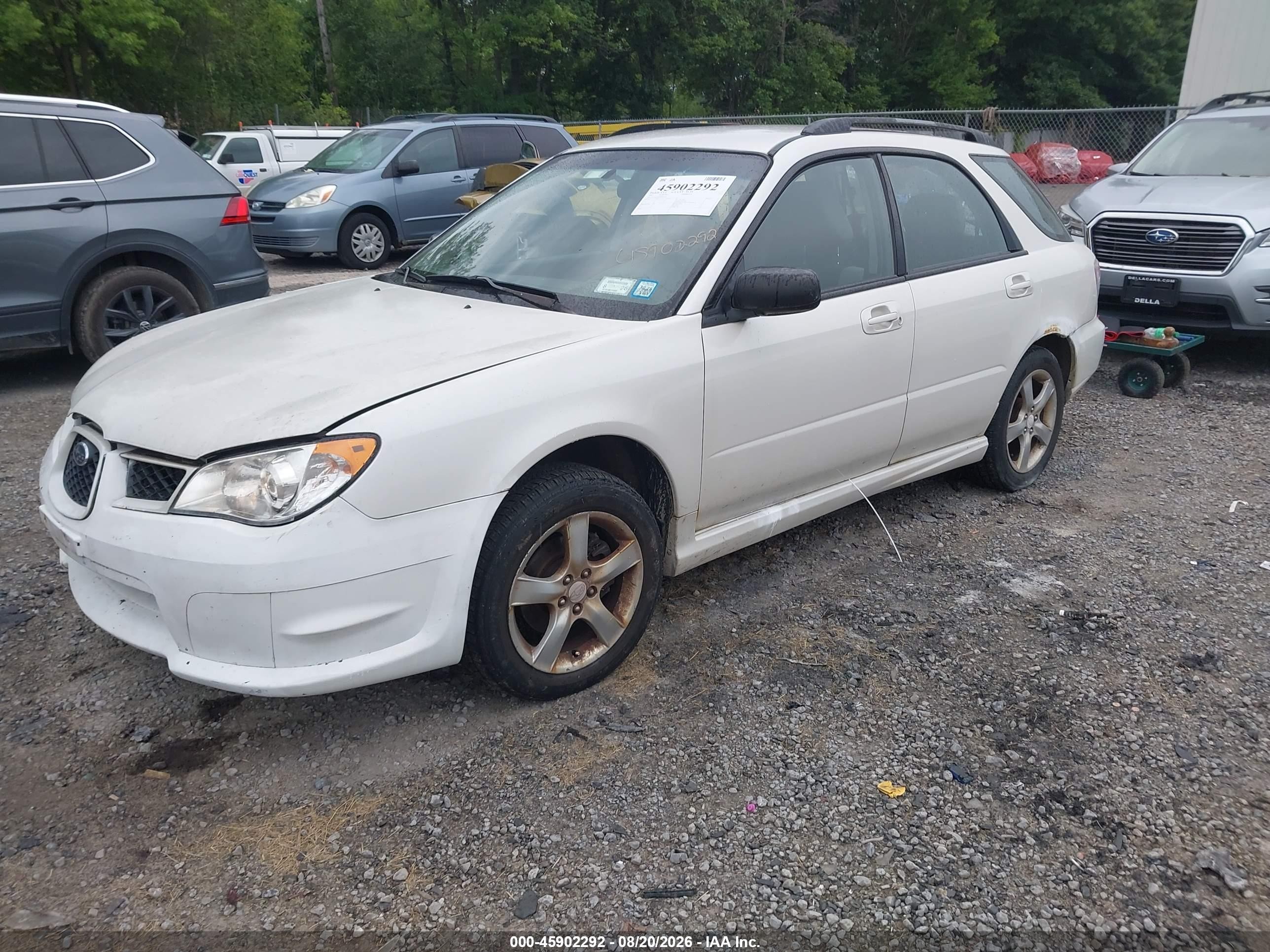 2007 Subaru Impreza 2.5i White vin: JF1GG61647H804156
