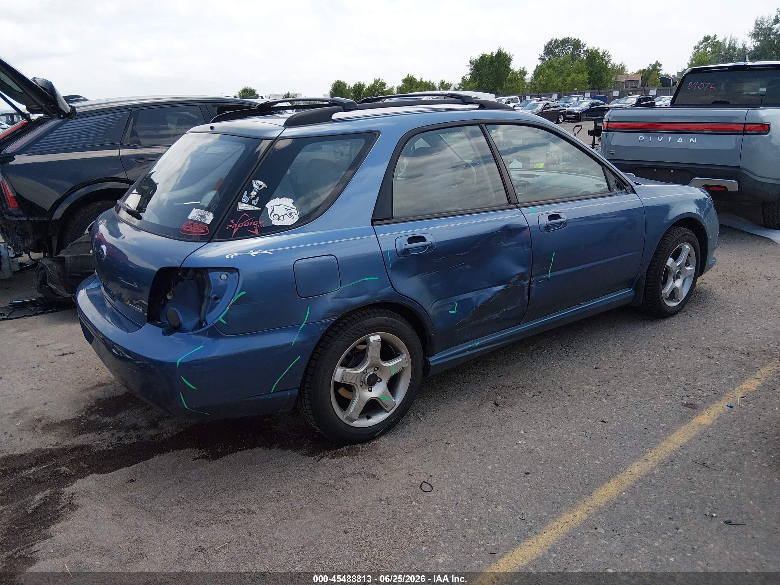 2007 Subaru Impreza 2.5i Blue vin: JF1GG61647H812399
