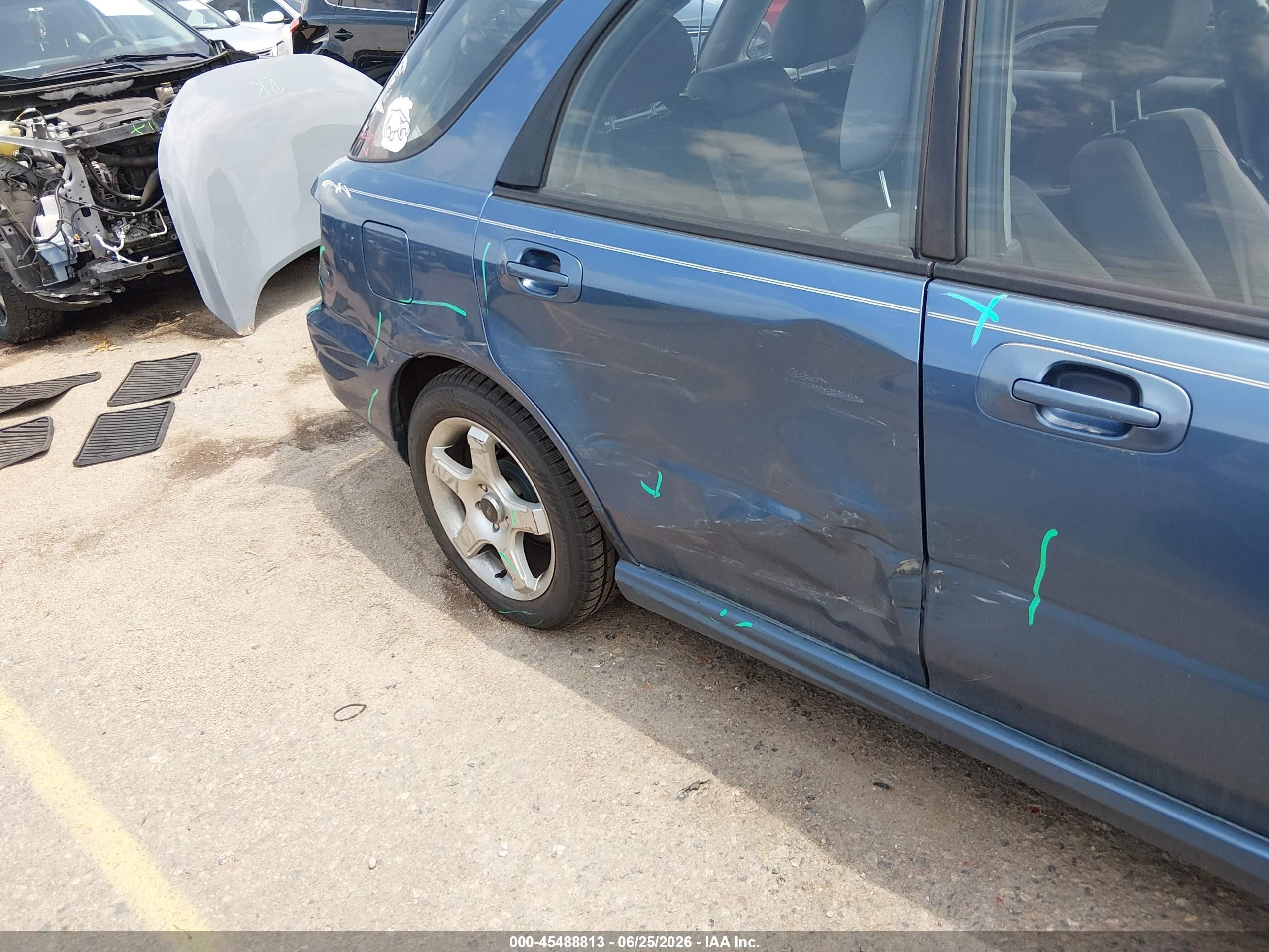 2007 Subaru Impreza 2.5i Blue vin: JF1GG61647H812399