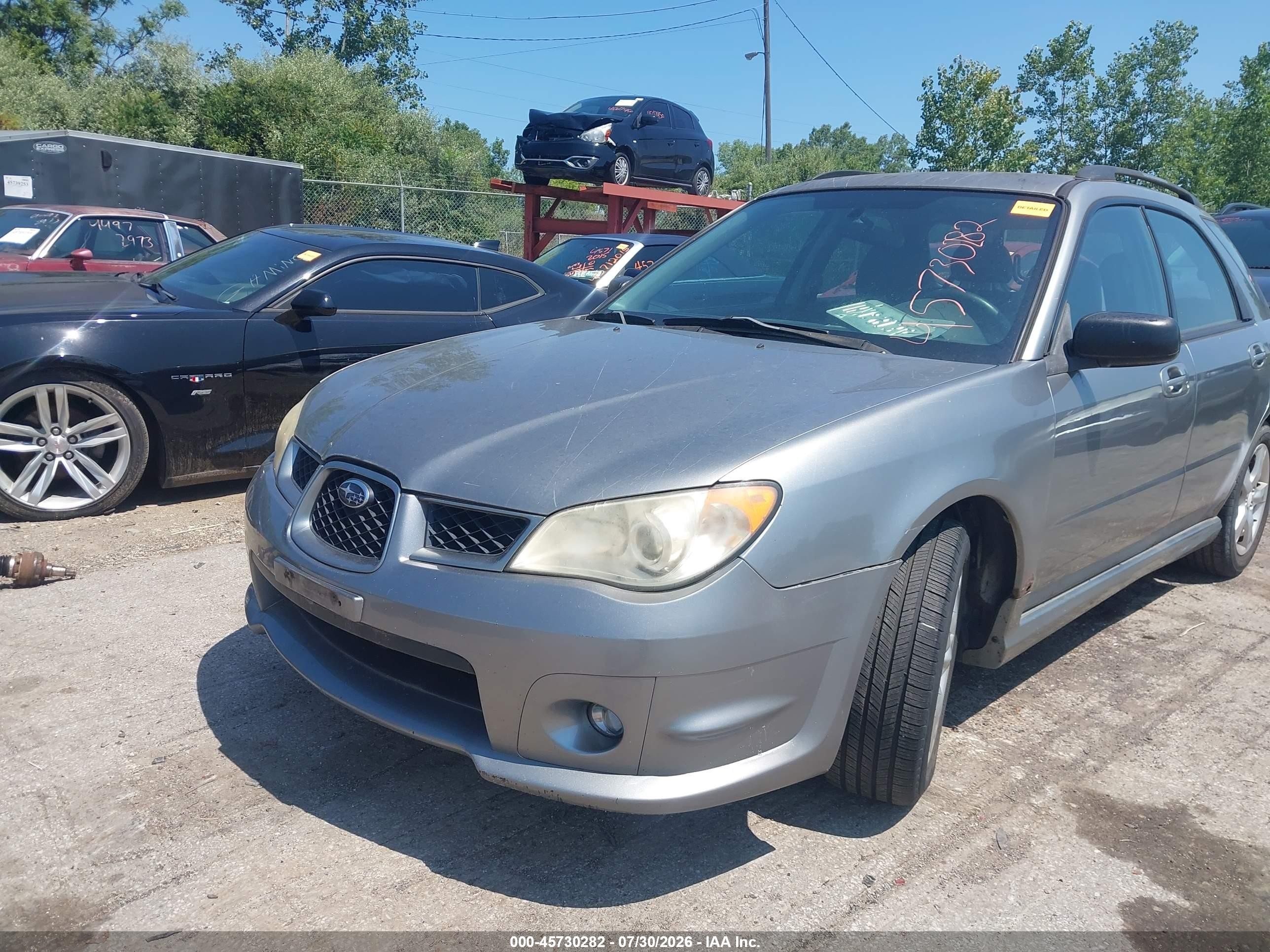 2007 Subaru Impreza 2.5i Gray vin: JF1GG61647H815075