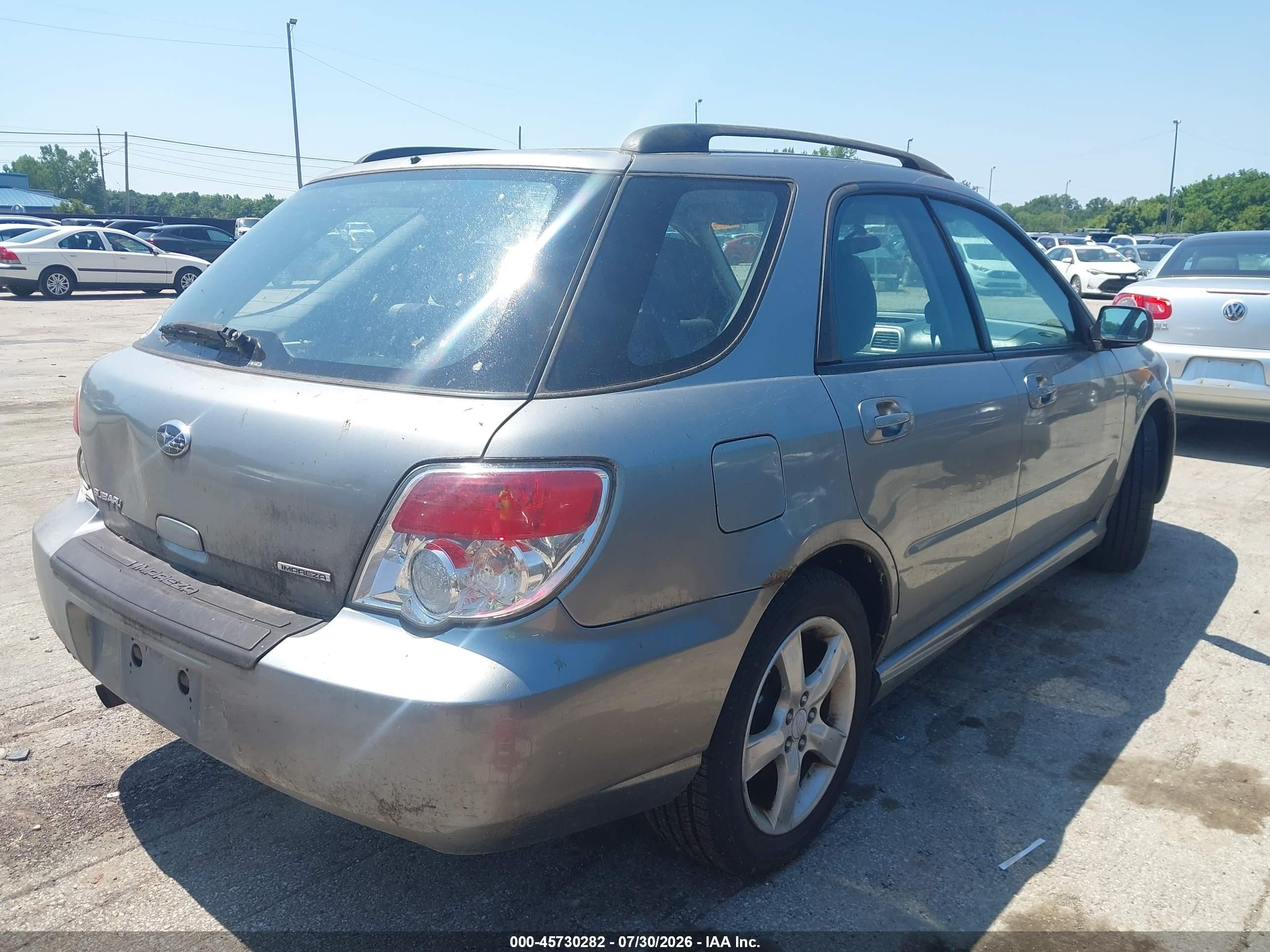 2007 Subaru Impreza 2.5i Gray vin: JF1GG61647H815075