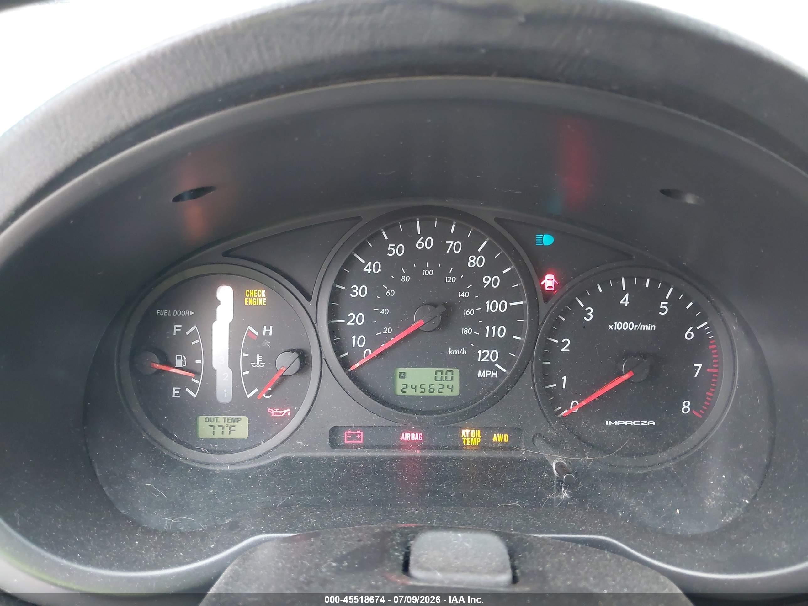 2007 Subaru Impreza 2.5i Gray vin: JF1GG61667H812565