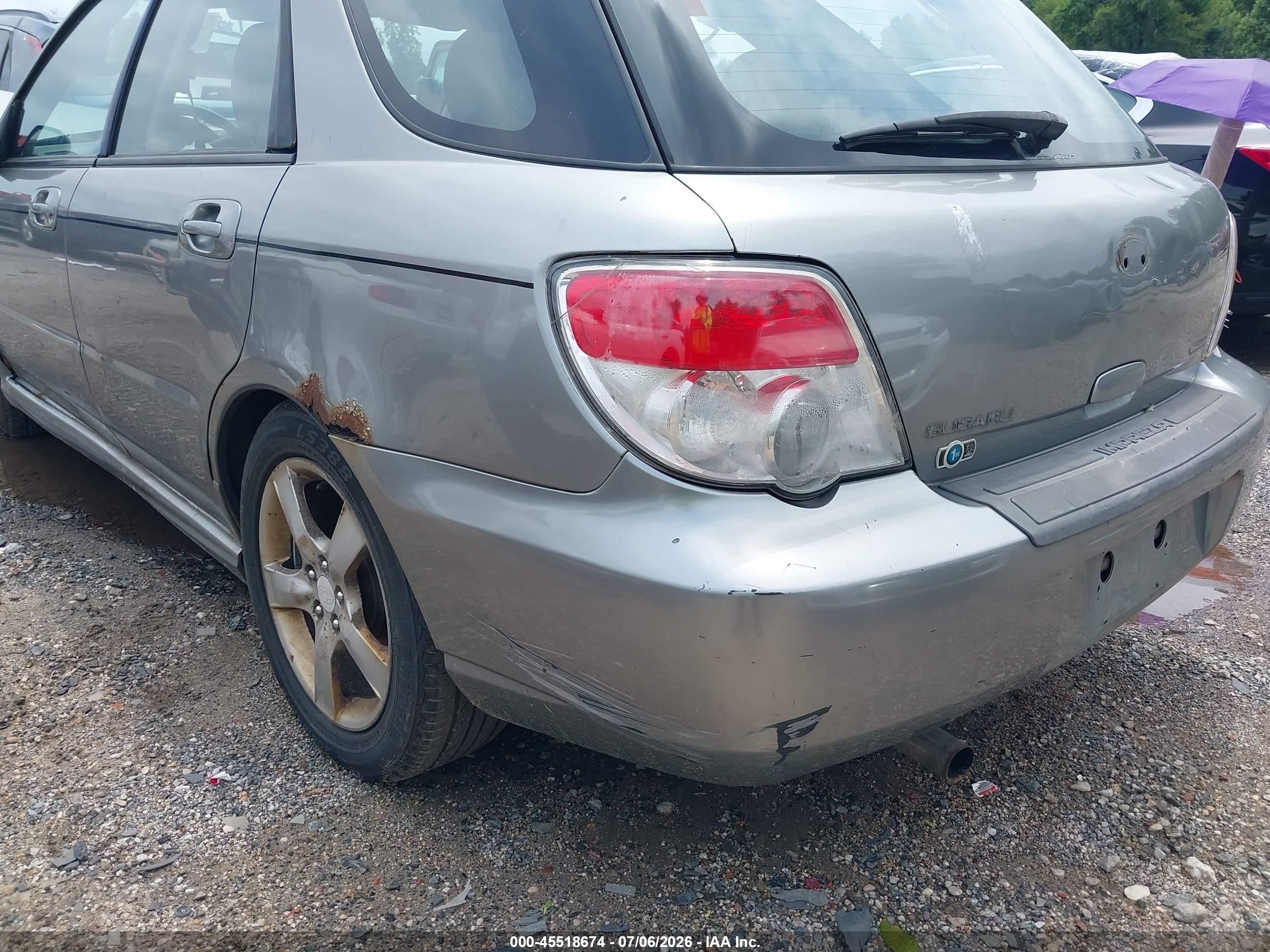 2007 Subaru Impreza 2.5i Gray vin: JF1GG61667H812565