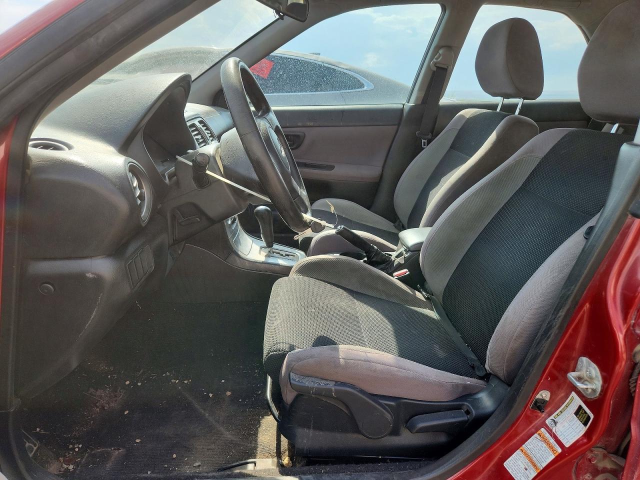 2007 Subaru Impreza 2.5i Red vin: JF1GG61677H805401