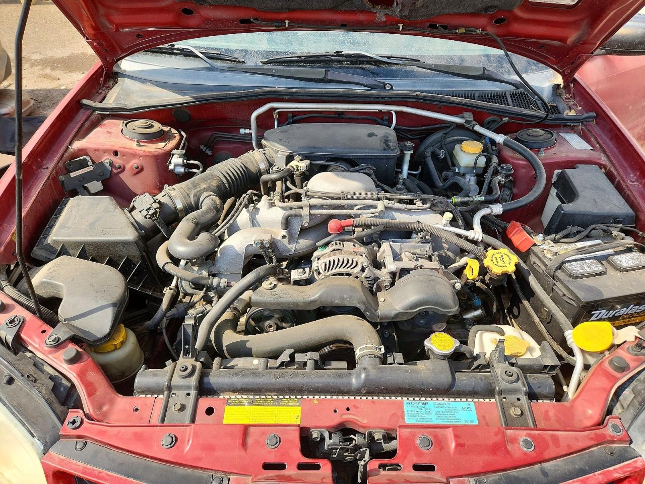 2007 Subaru Impreza 2.5i Red vin: JF1GG61677H805401