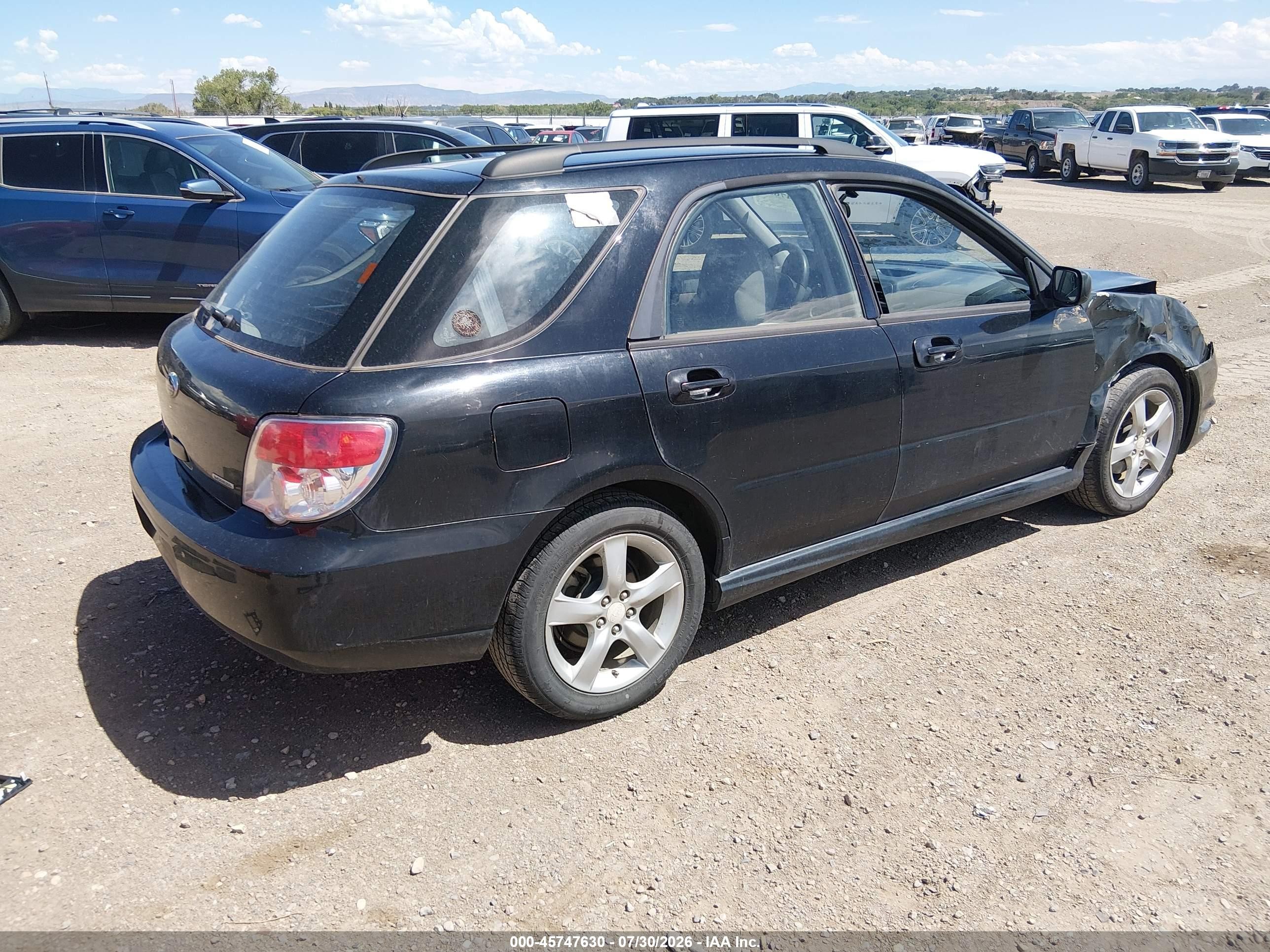 2007 Subaru Impreza 2.5i Black vin: JF1GG61687G805543