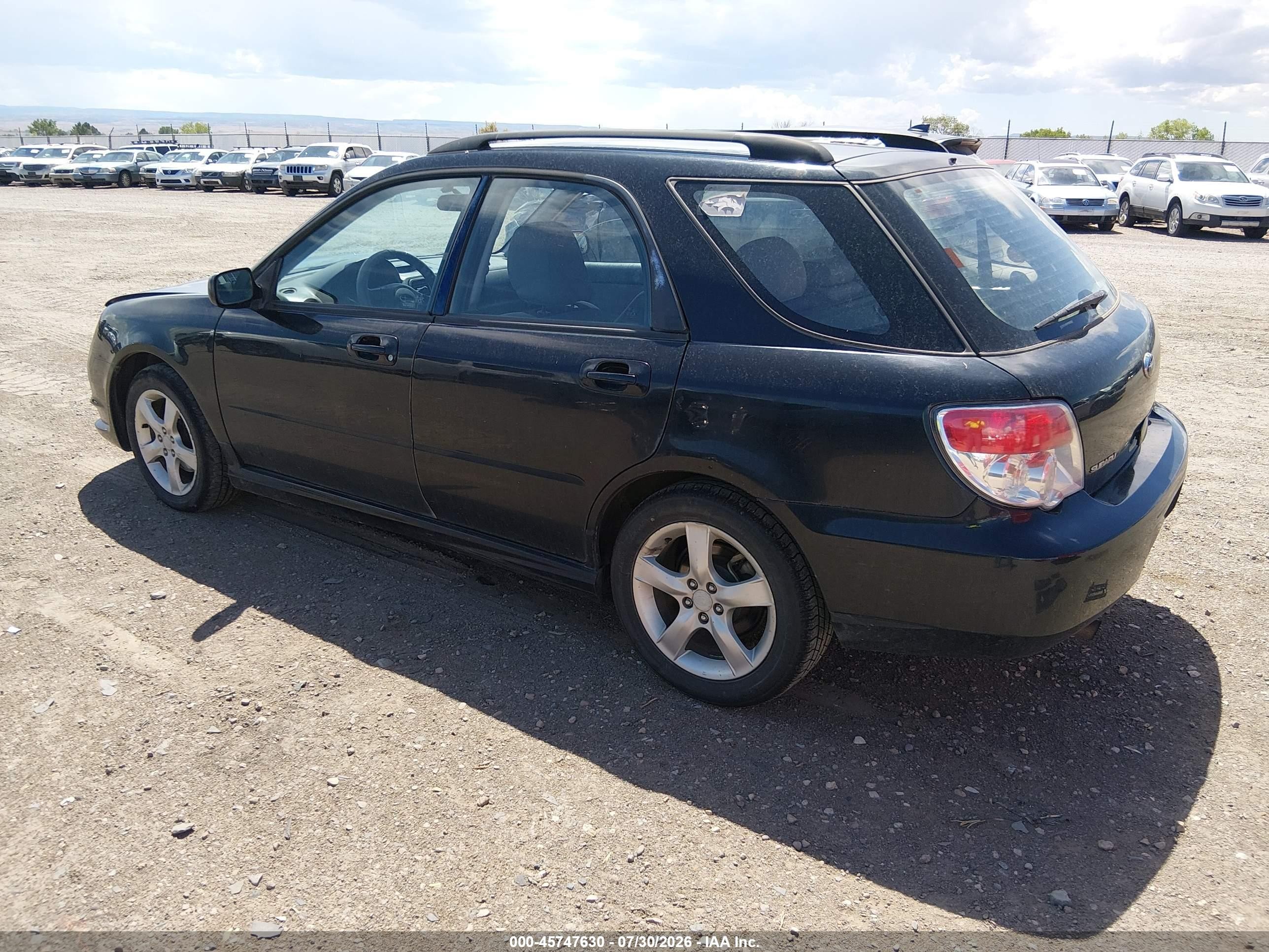 2007 Subaru Impreza 2.5i Black vin: JF1GG61687G805543
