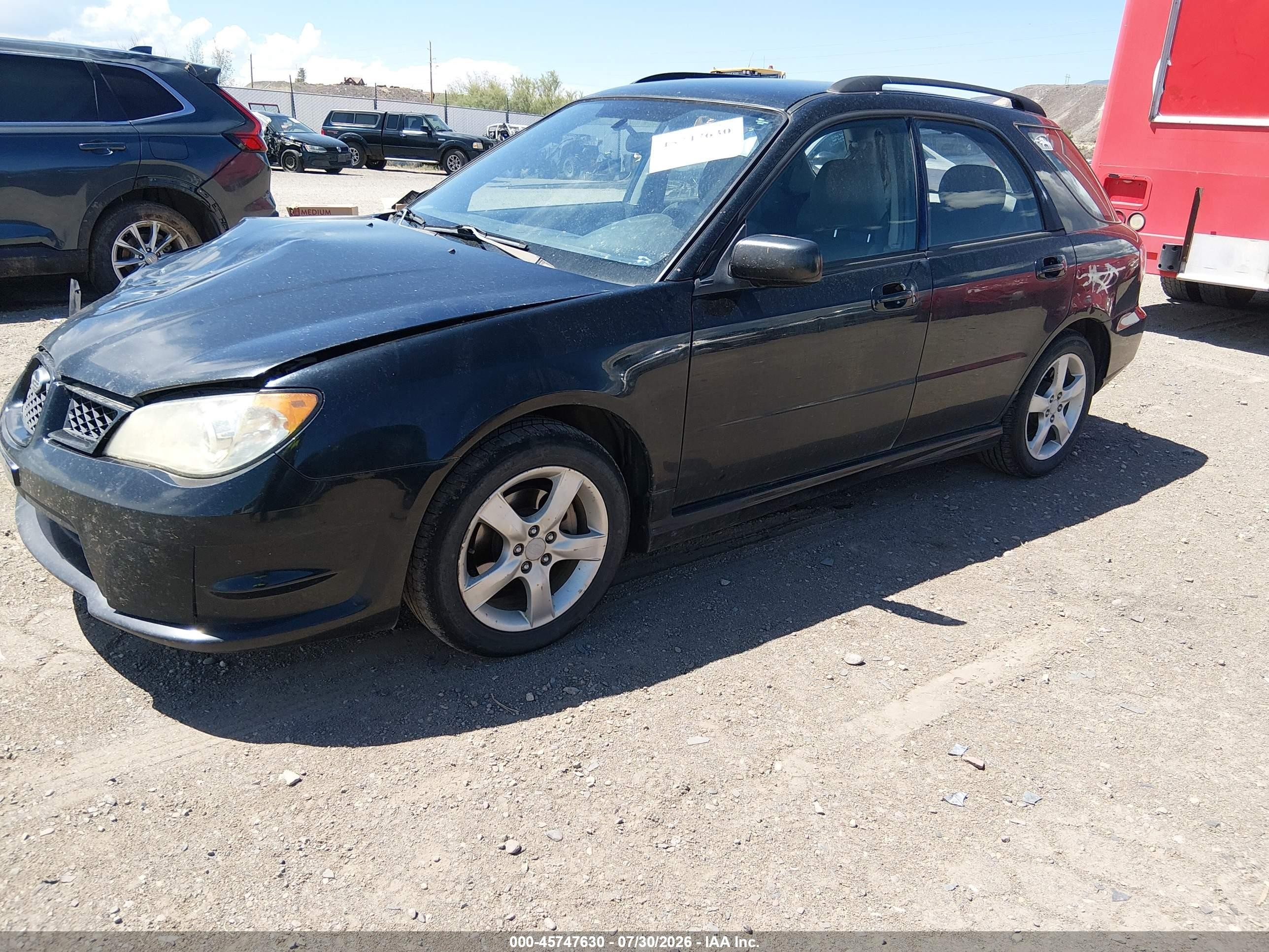 2007 Subaru Impreza 2.5i Black vin: JF1GG61687G805543