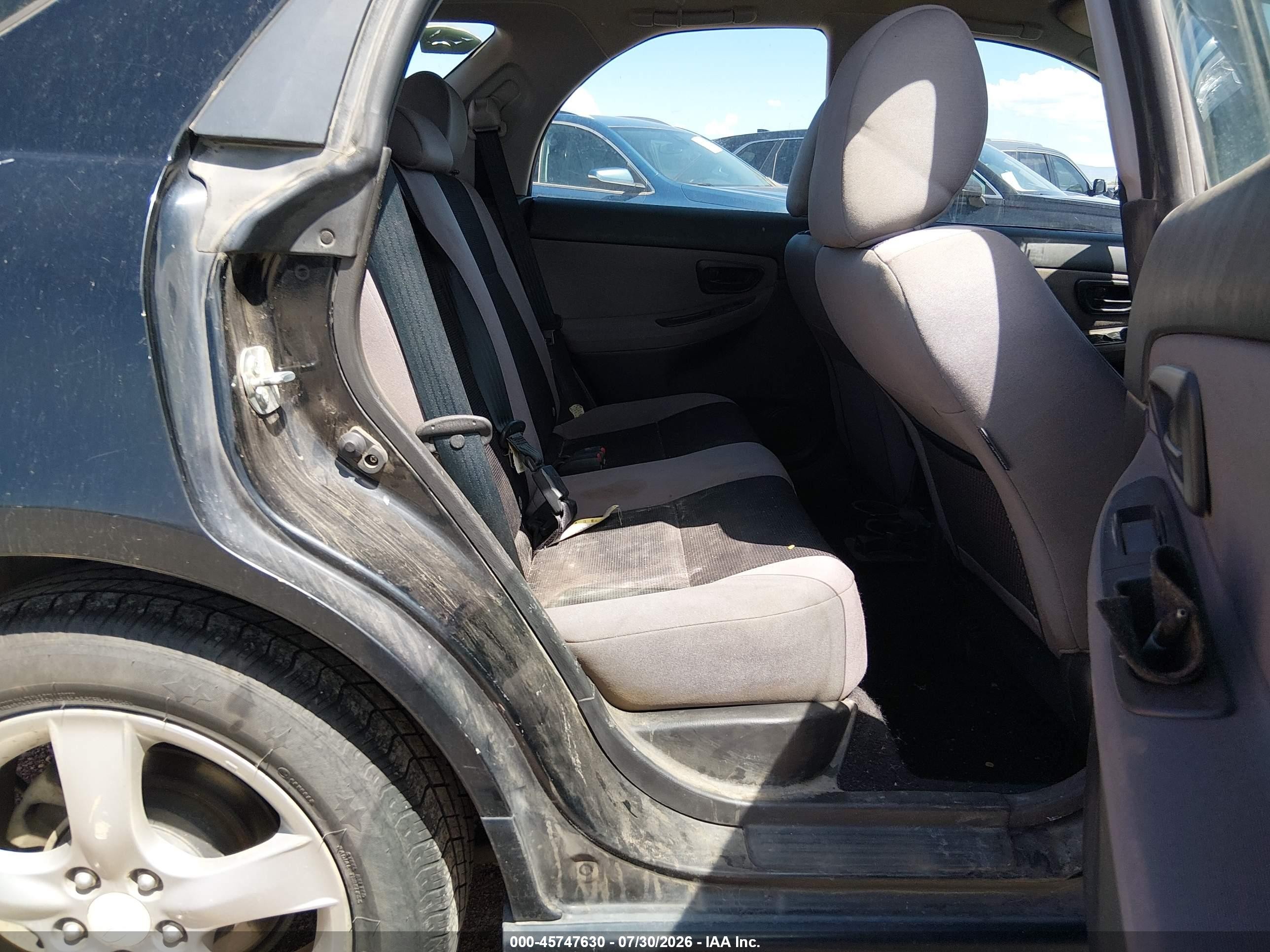 2007 Subaru Impreza 2.5i Black vin: JF1GG61687G805543