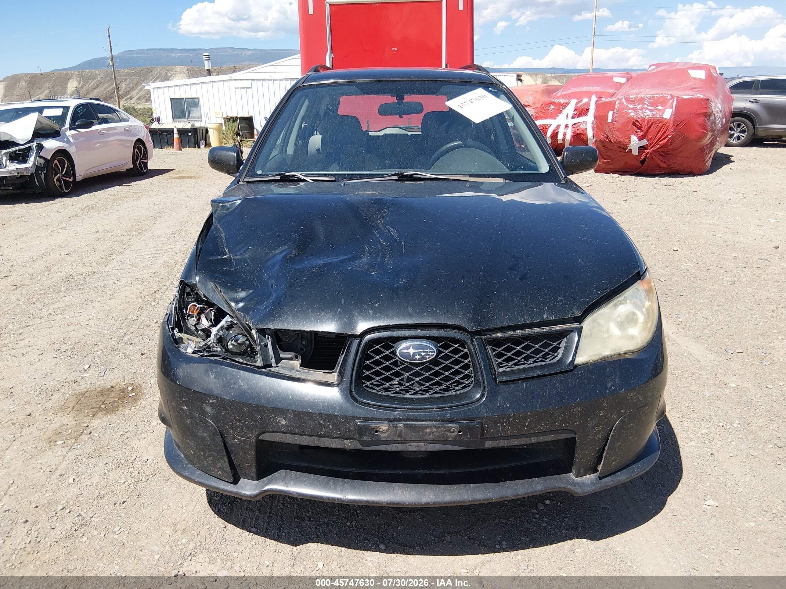 2007 Subaru Impreza 2.5i Black vin: JF1GG61687G805543