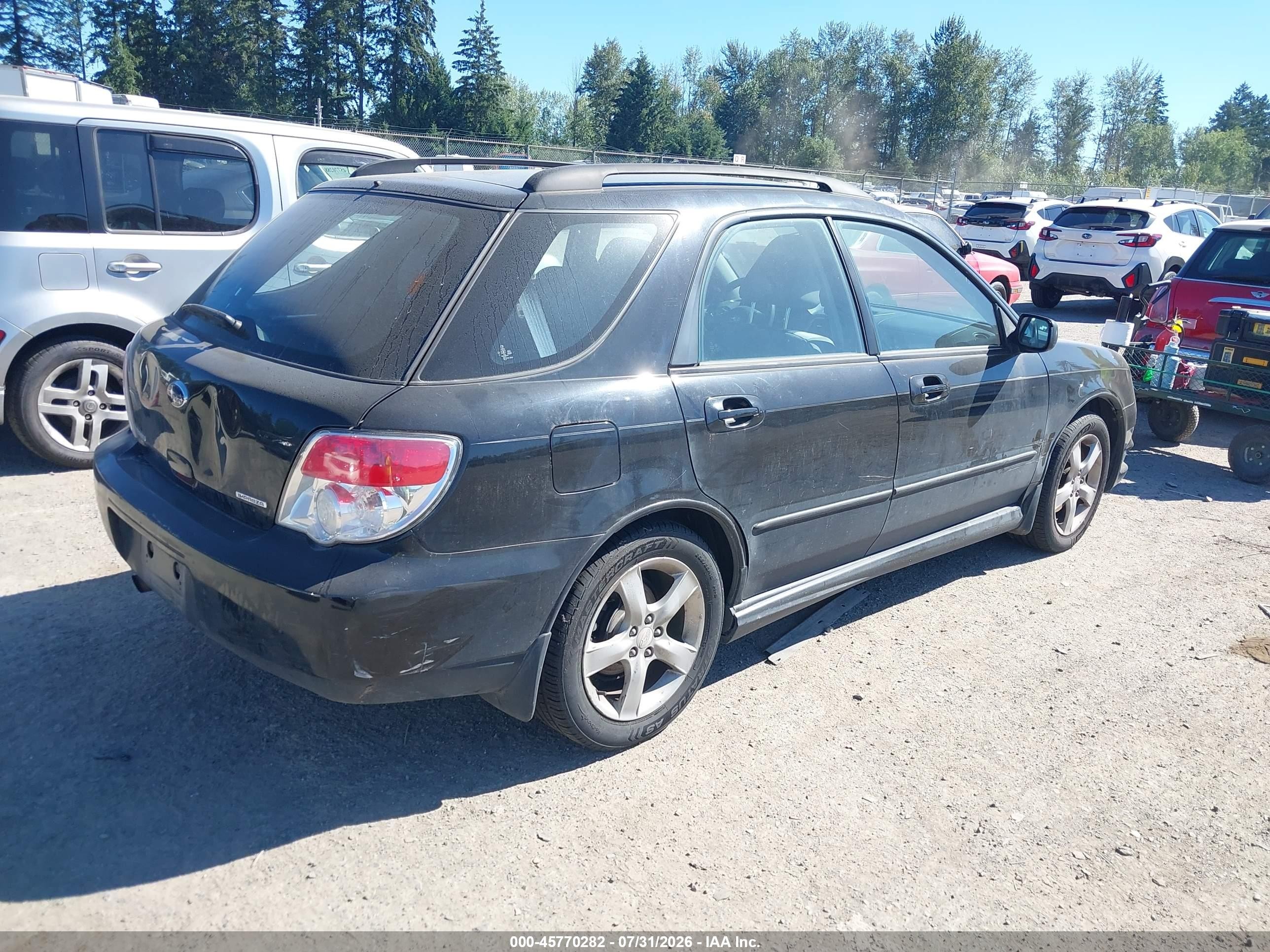 2007 Subaru Impreza 2.5i Black vin: JF1GG61687H804080