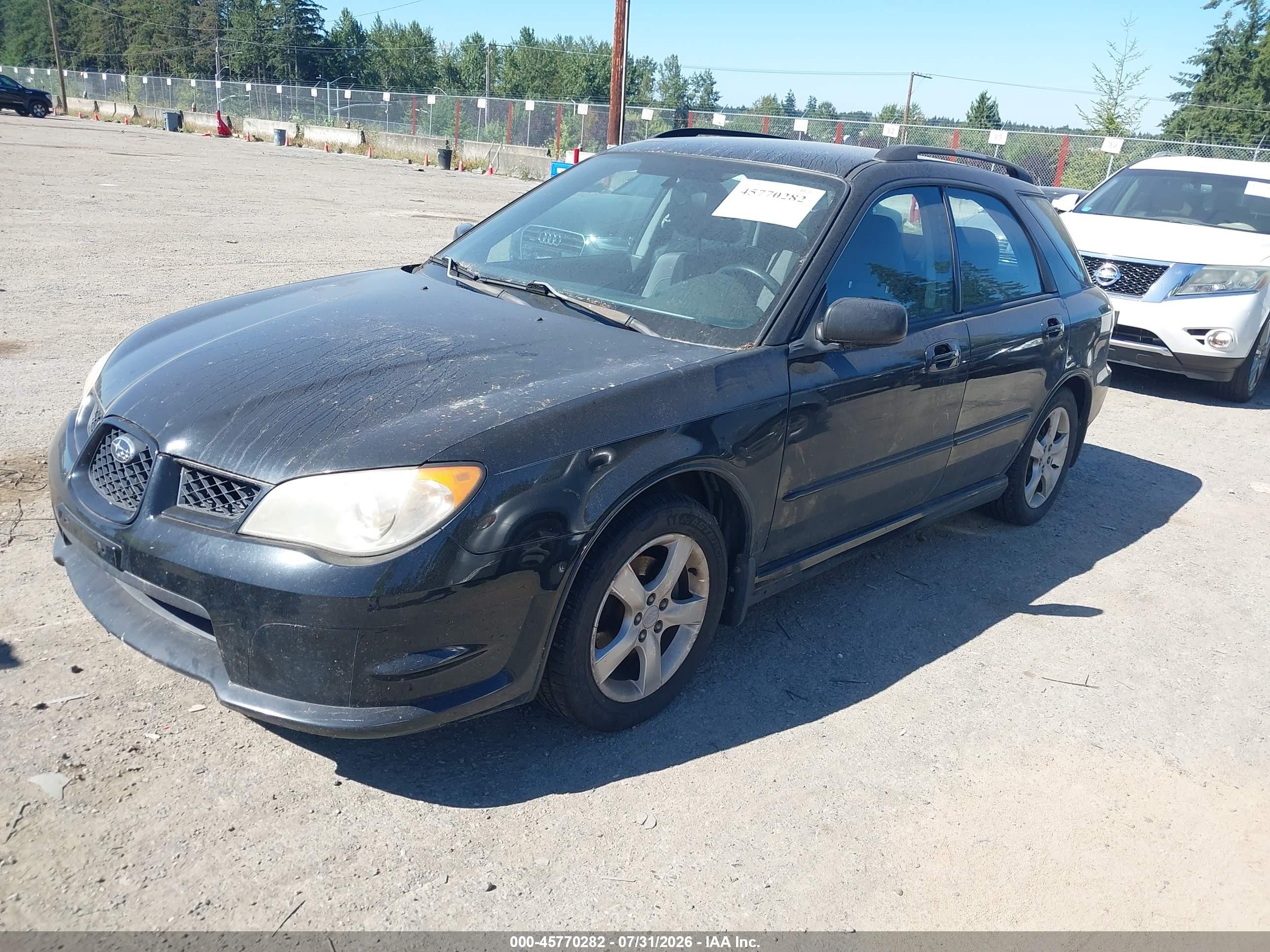 2007 Subaru Impreza 2.5i Black vin: JF1GG61687H804080