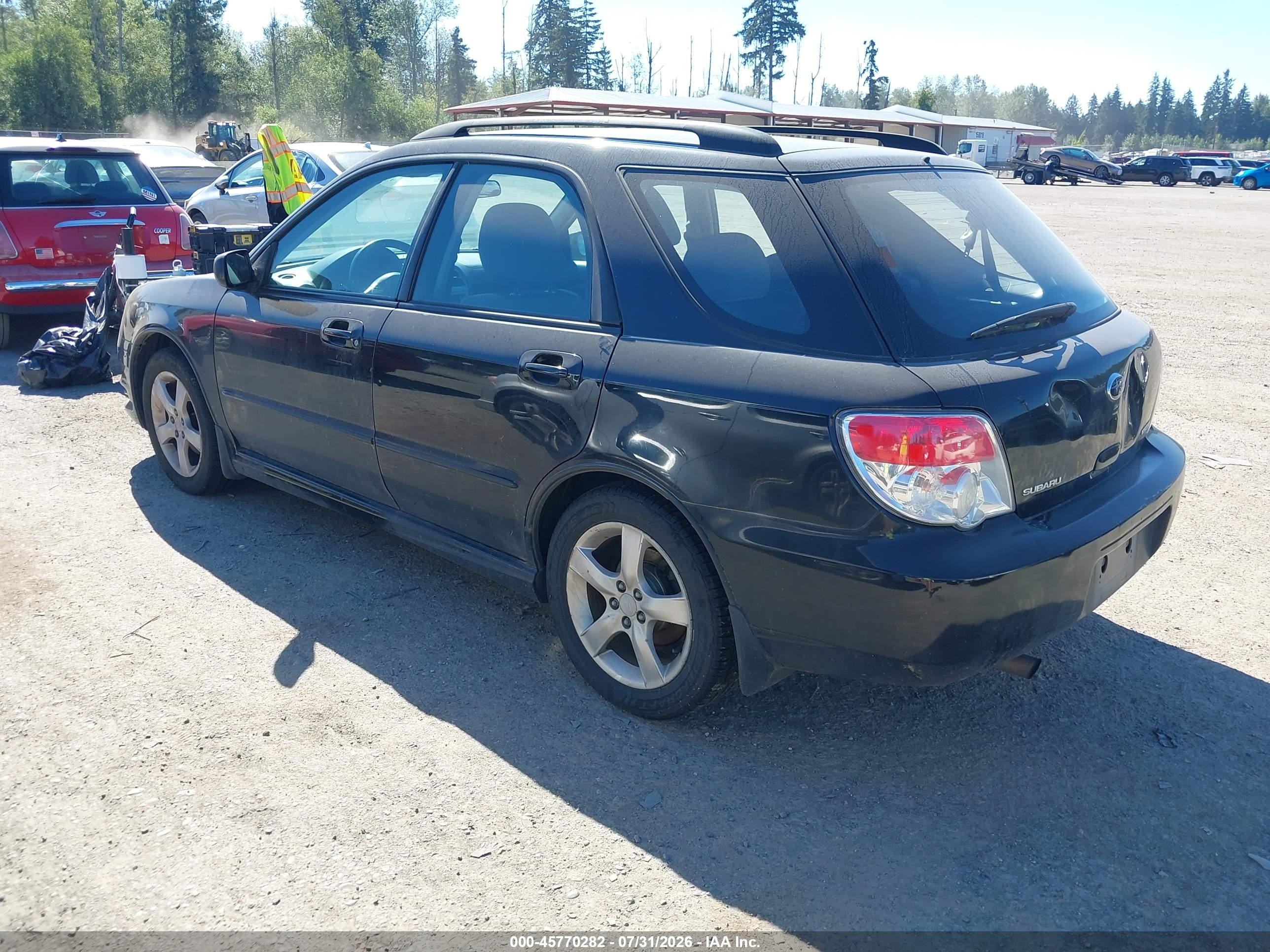 2007 Subaru Impreza 2.5i Black vin: JF1GG61687H804080