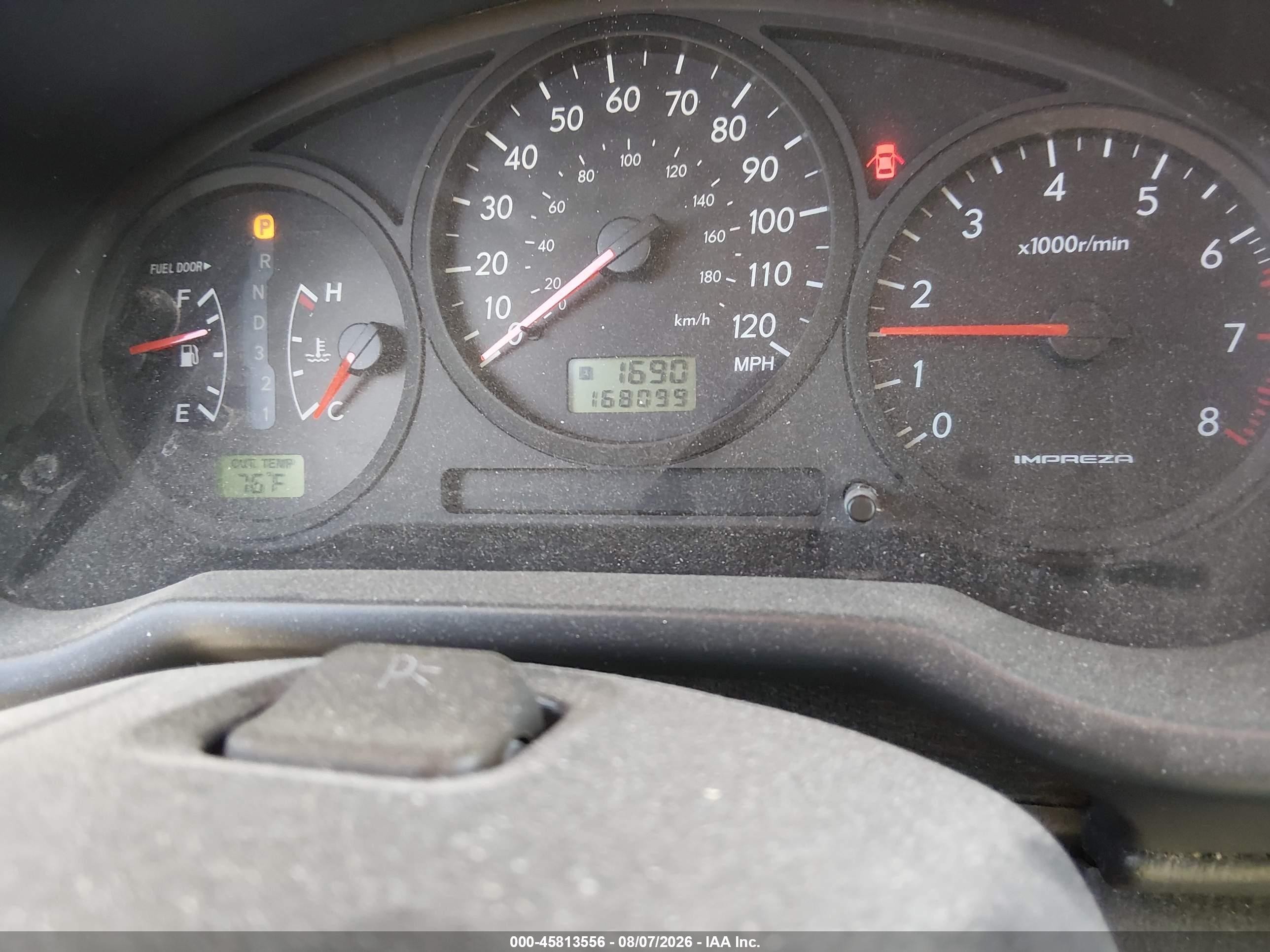 2007 Subaru Impreza 2.5i Silver vin: JF1GG61687H805763