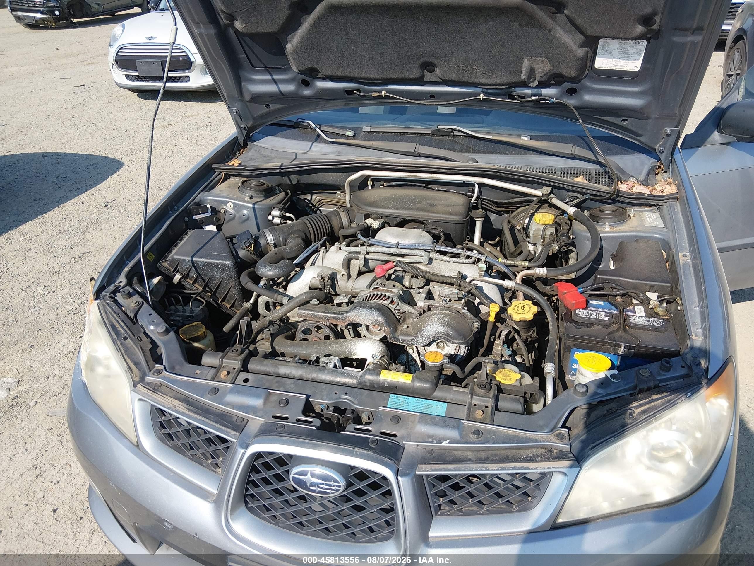2007 Subaru Impreza 2.5i Silver vin: JF1GG61687H805763