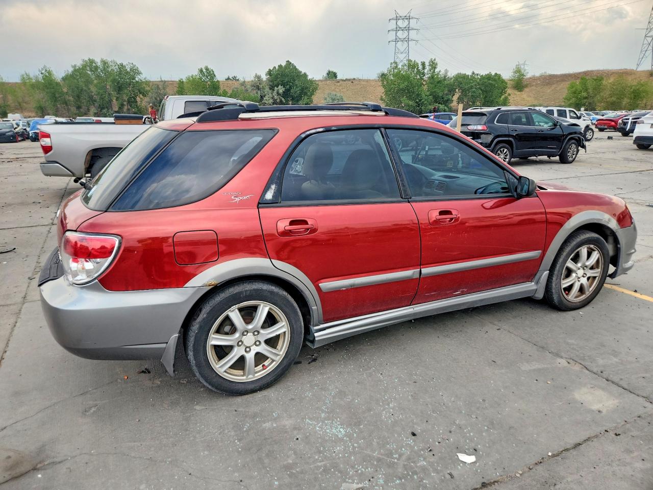 2007 Subaru Impreza Outback Sport Бордовый vin: JF1GG63617H818433