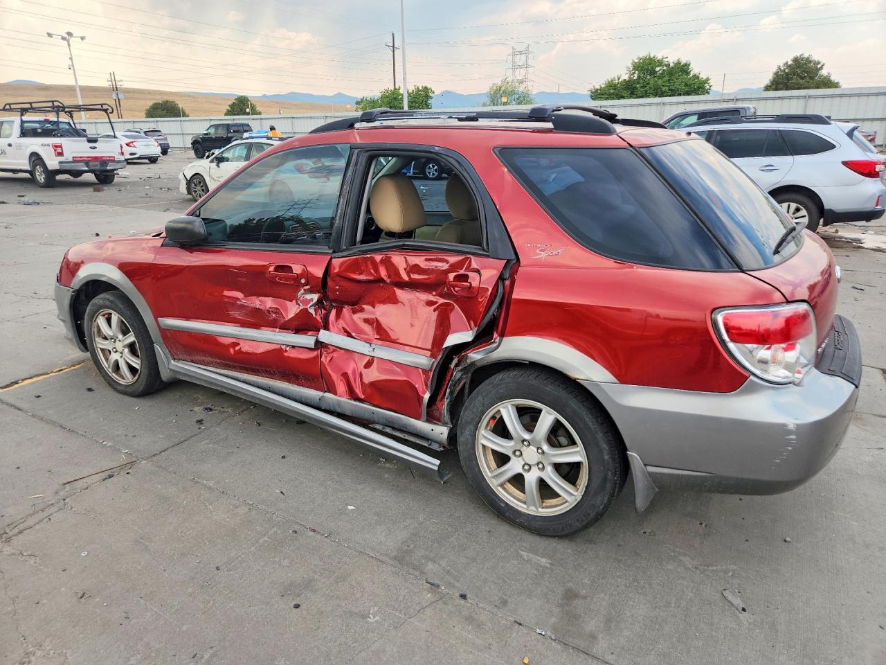2007 Subaru Impreza Outback Sport Бордовый vin: JF1GG63617H818433