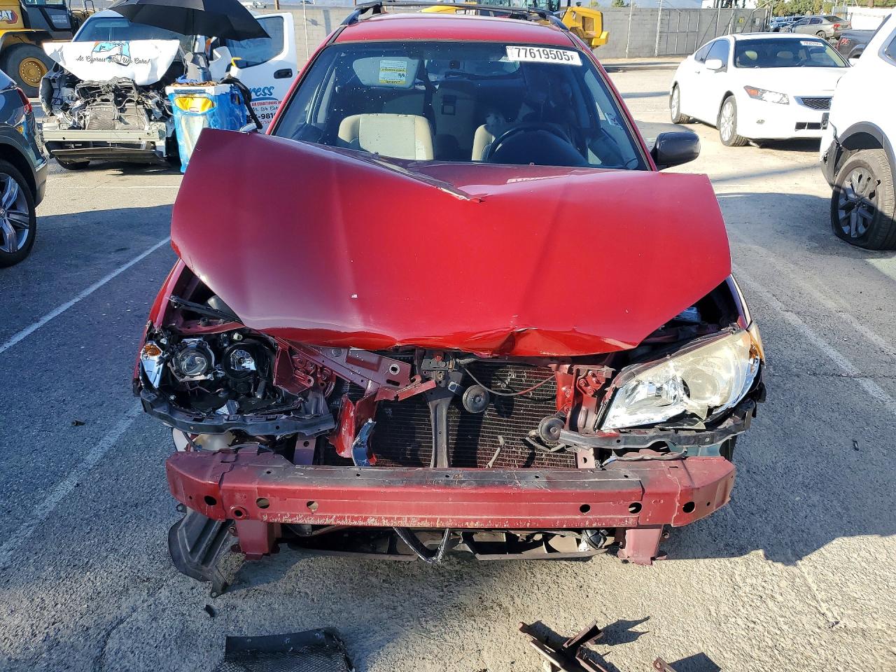 2007 Subaru Impreza Outback Sport Burgundy vin: JF1GG63627H814360