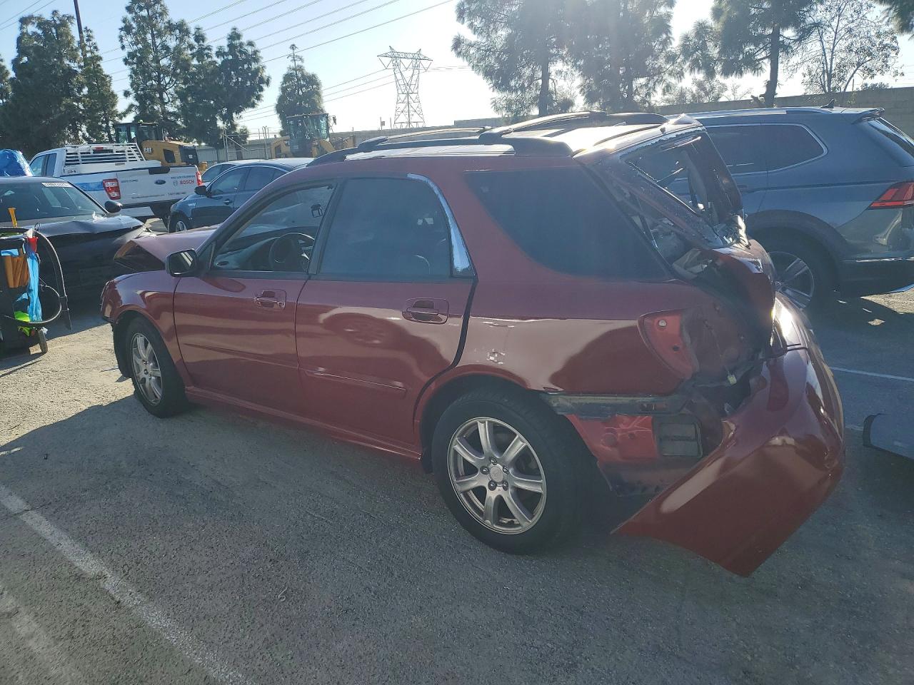2007 Subaru Impreza Outback Sport Burgundy vin: JF1GG63627H814360