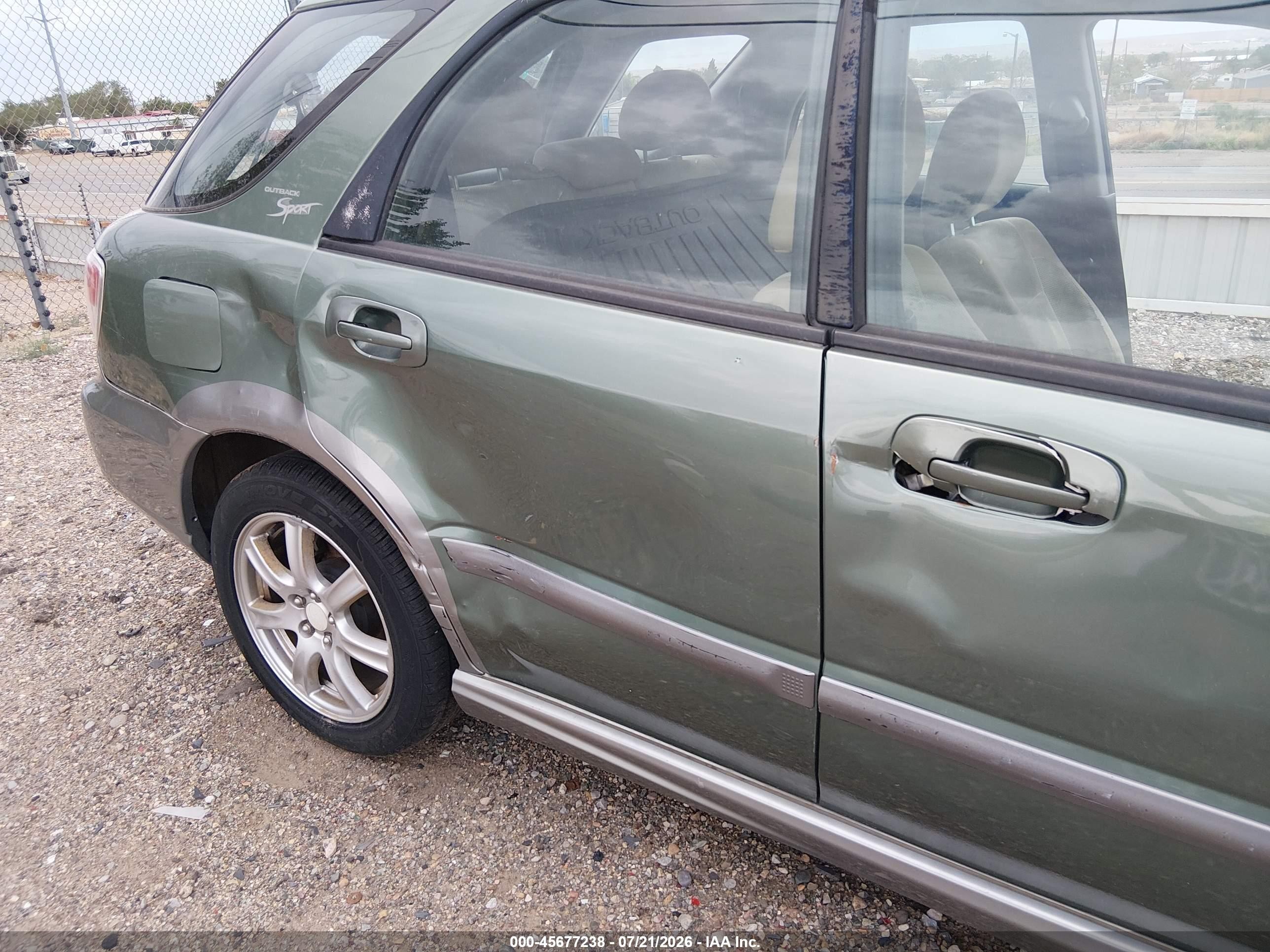 2007 Subaru Impreza Outback Sport   Green vin: JF1GG63637G815619