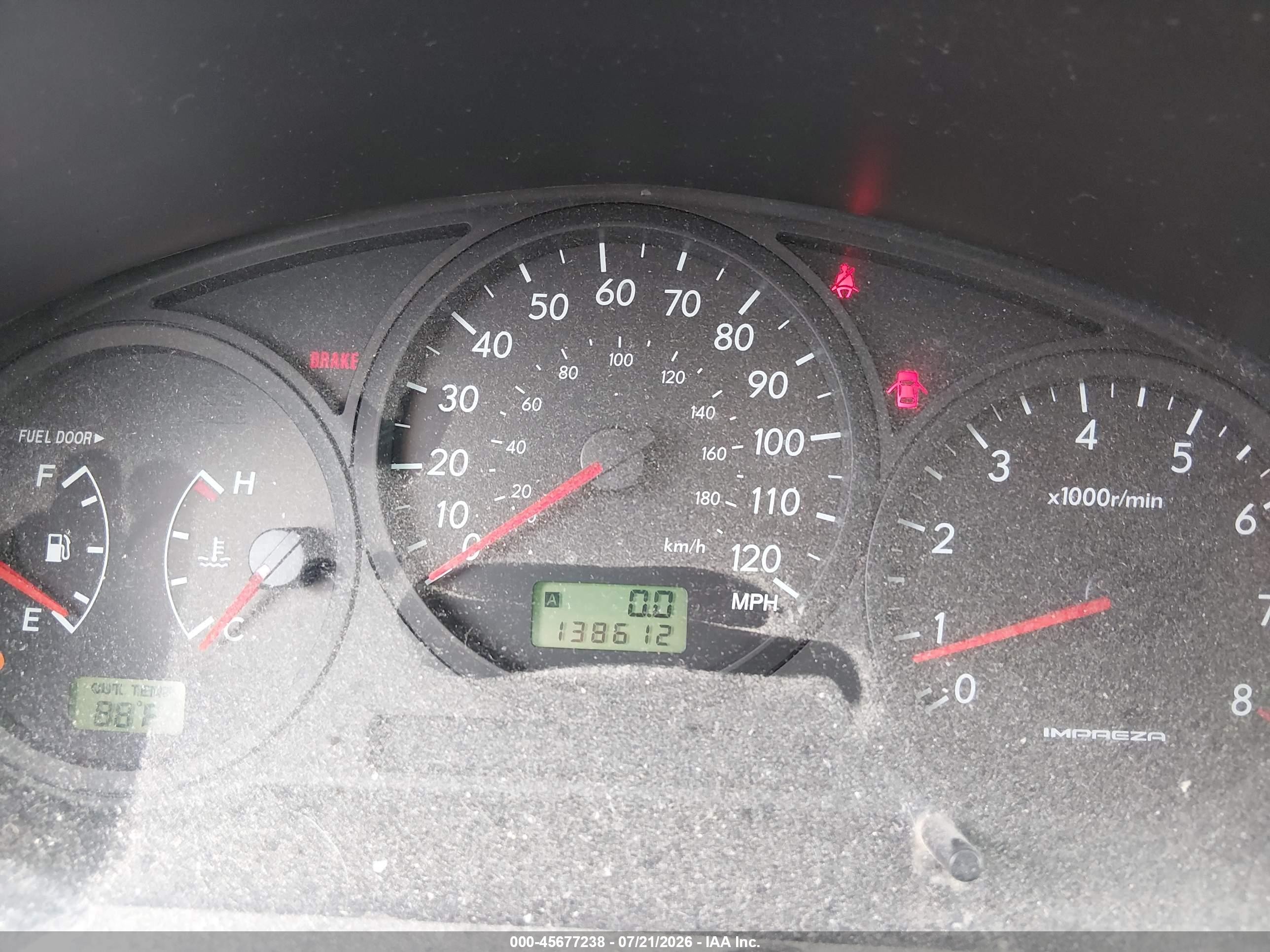 2007 Subaru Impreza Outback Sport   Green vin: JF1GG63637G815619