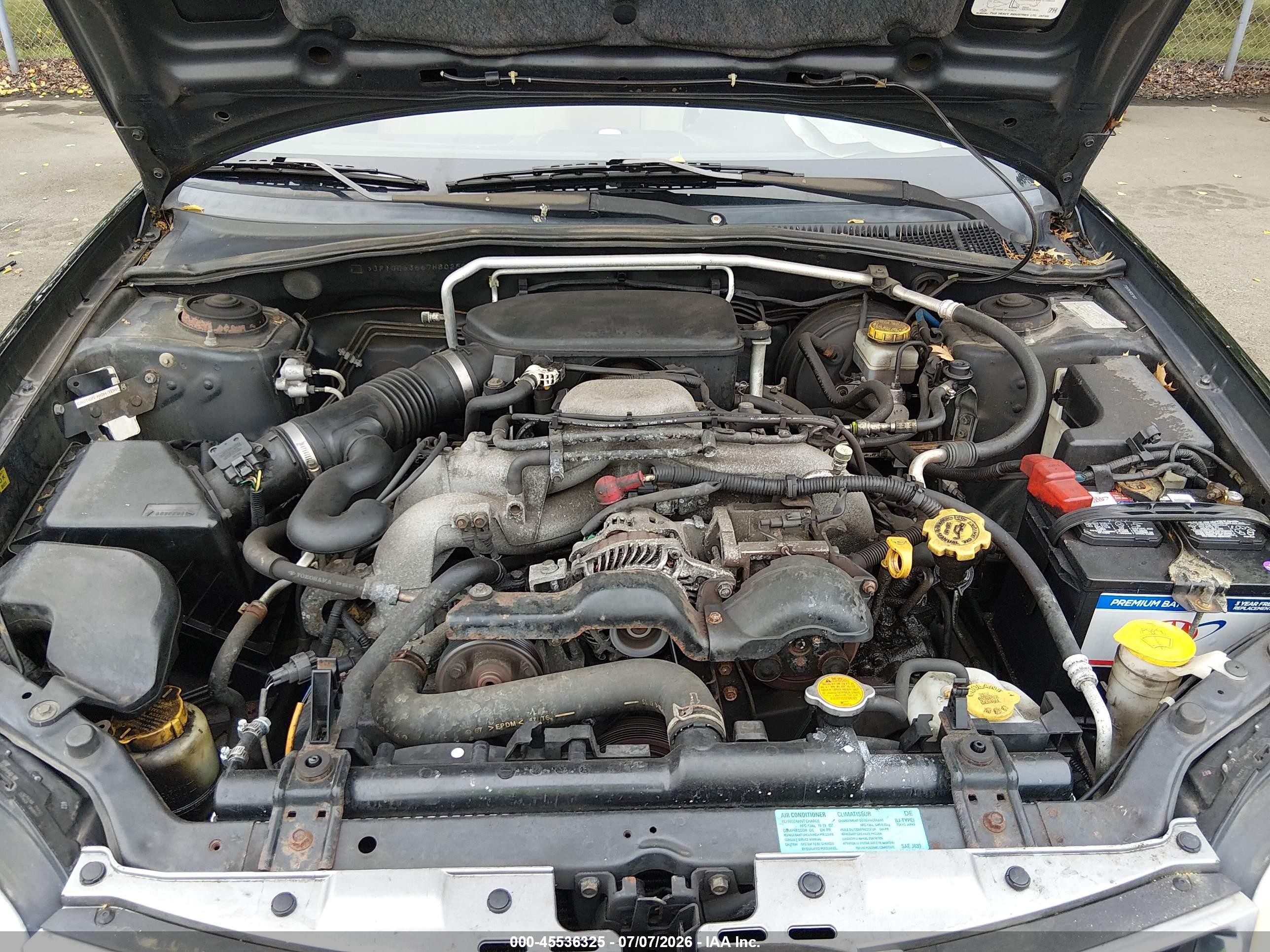 2007 Subaru Impreza Outback Sport   Black vin: JF1GG63667H802597
