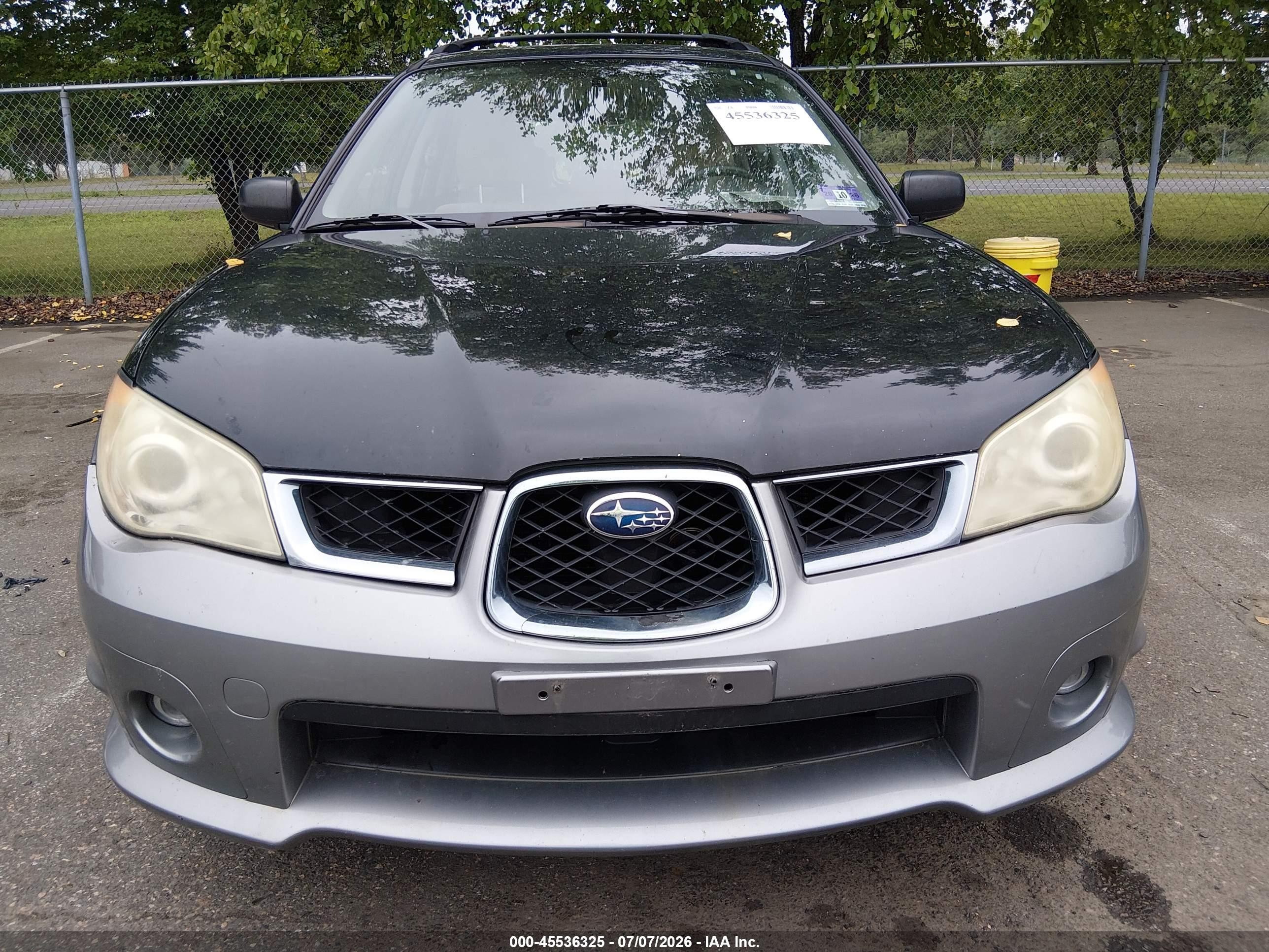 2007 Subaru Impreza Outback Sport   Black vin: JF1GG63667H802597
