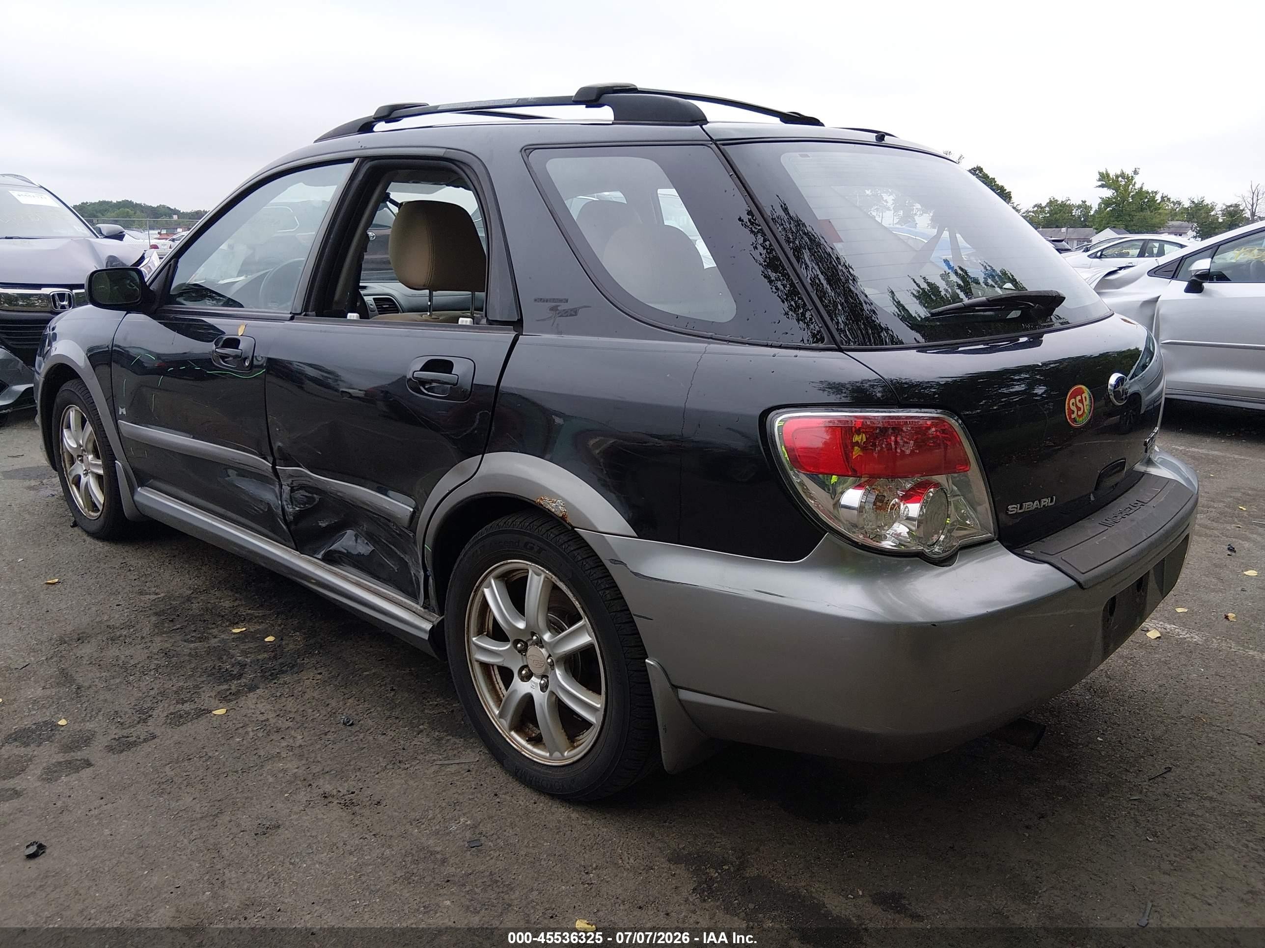 2007 Subaru Impreza Outback Sport   Black vin: JF1GG63667H802597