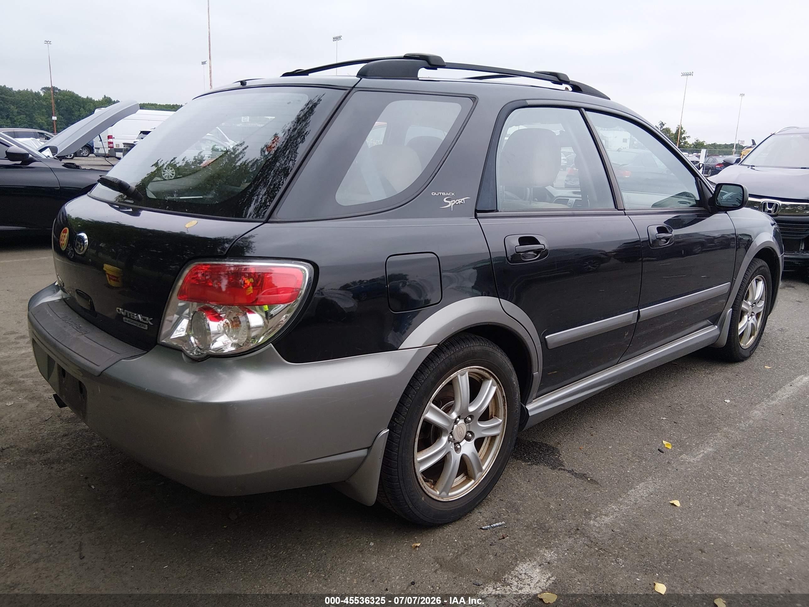 2007 Subaru Impreza Outback Sport   Black vin: JF1GG63667H802597