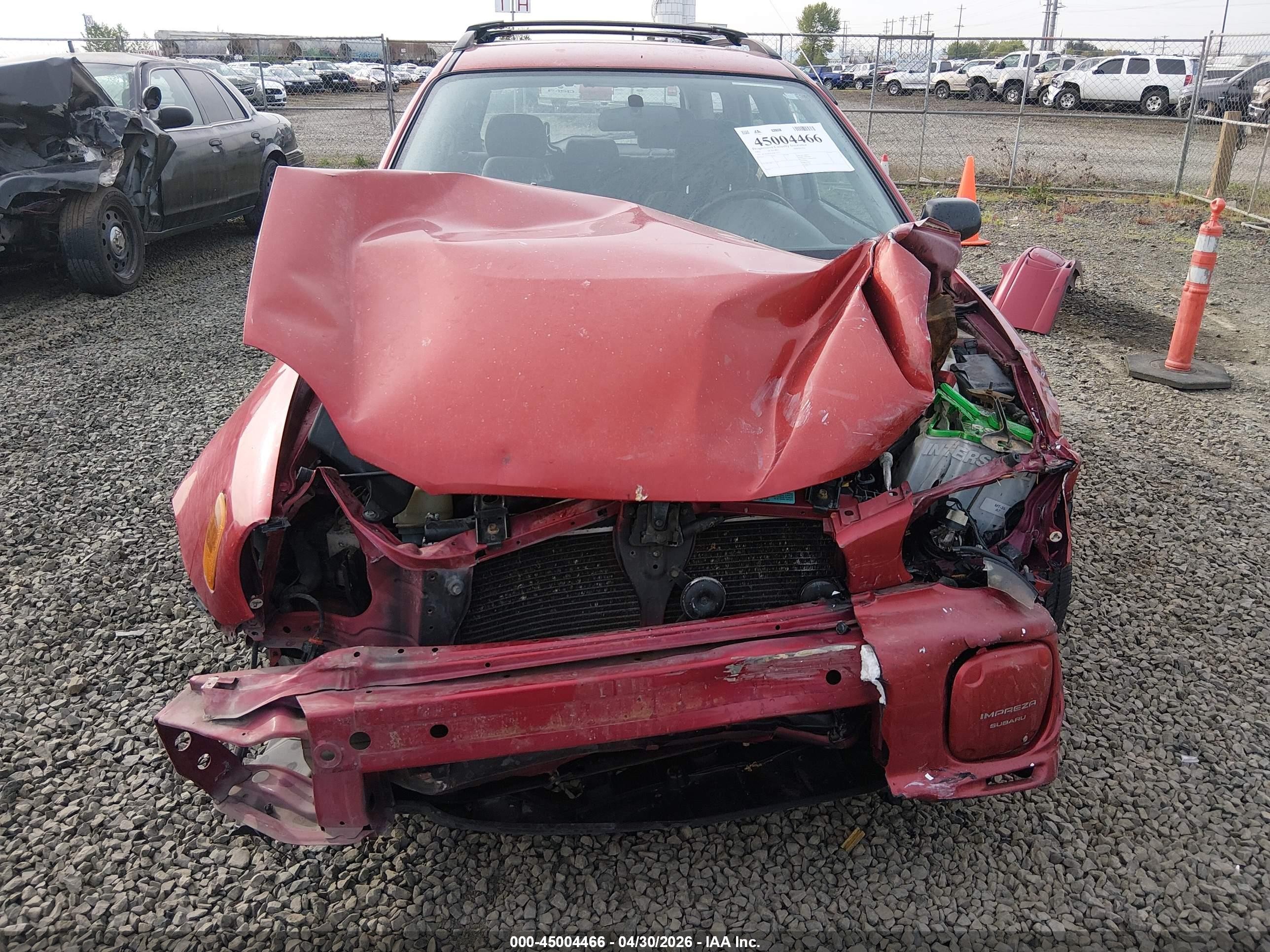 2002 Subaru Impreza 2.5ts Red vin: JF1GG65502G817213