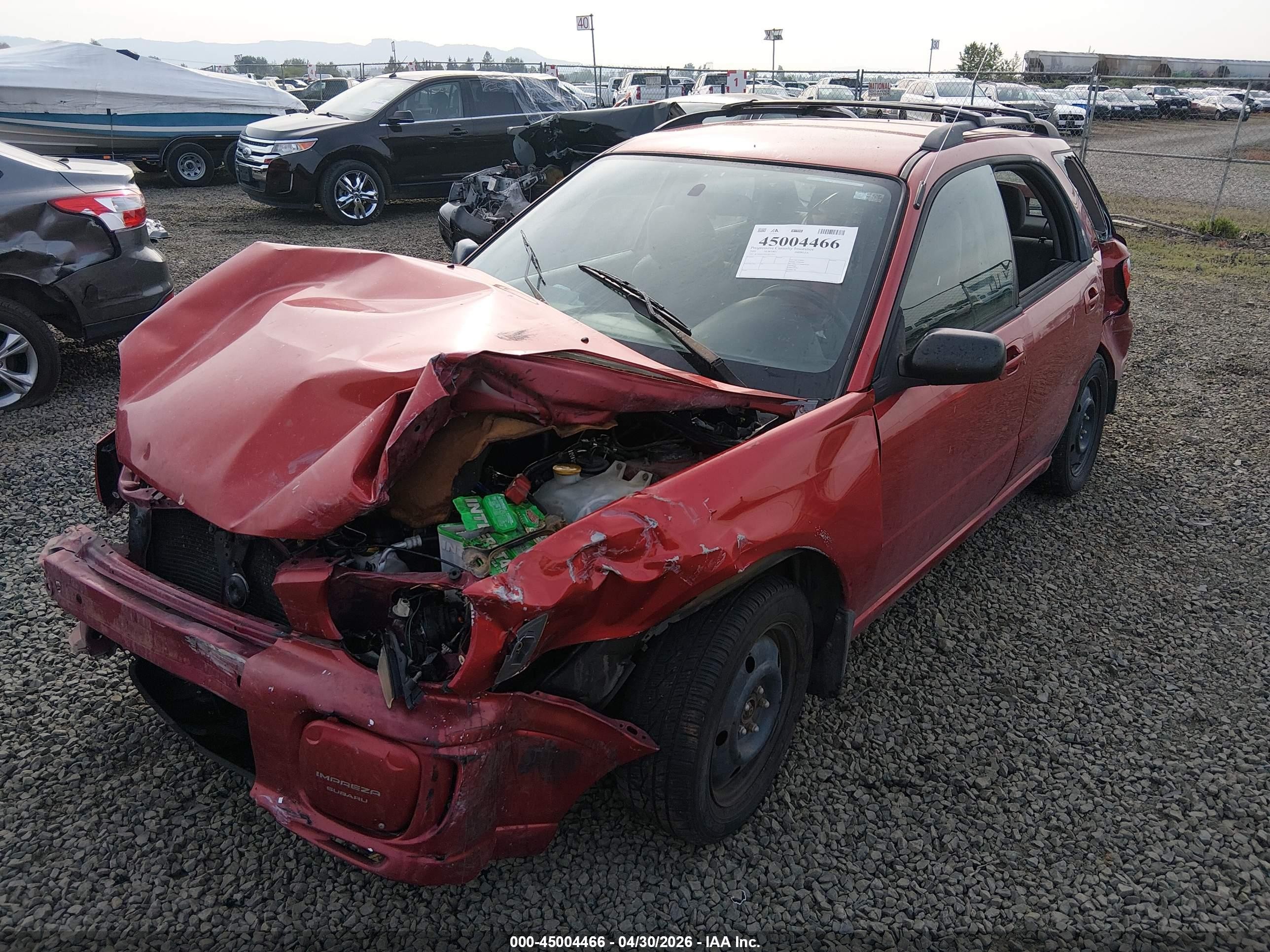 2002 Subaru Impreza 2.5ts Red vin: JF1GG65502G817213