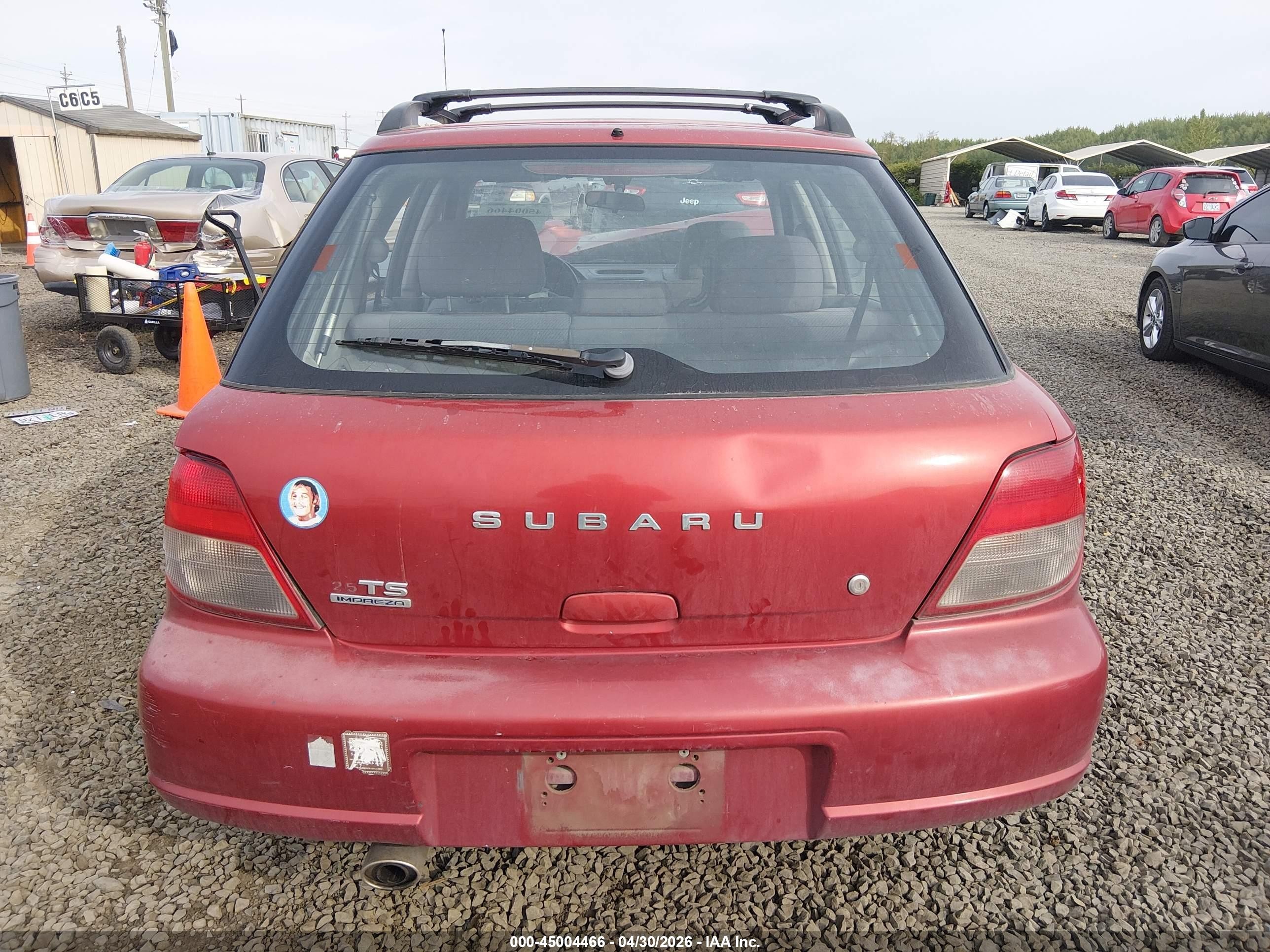 2002 Subaru Impreza 2.5ts Red vin: JF1GG65502G817213