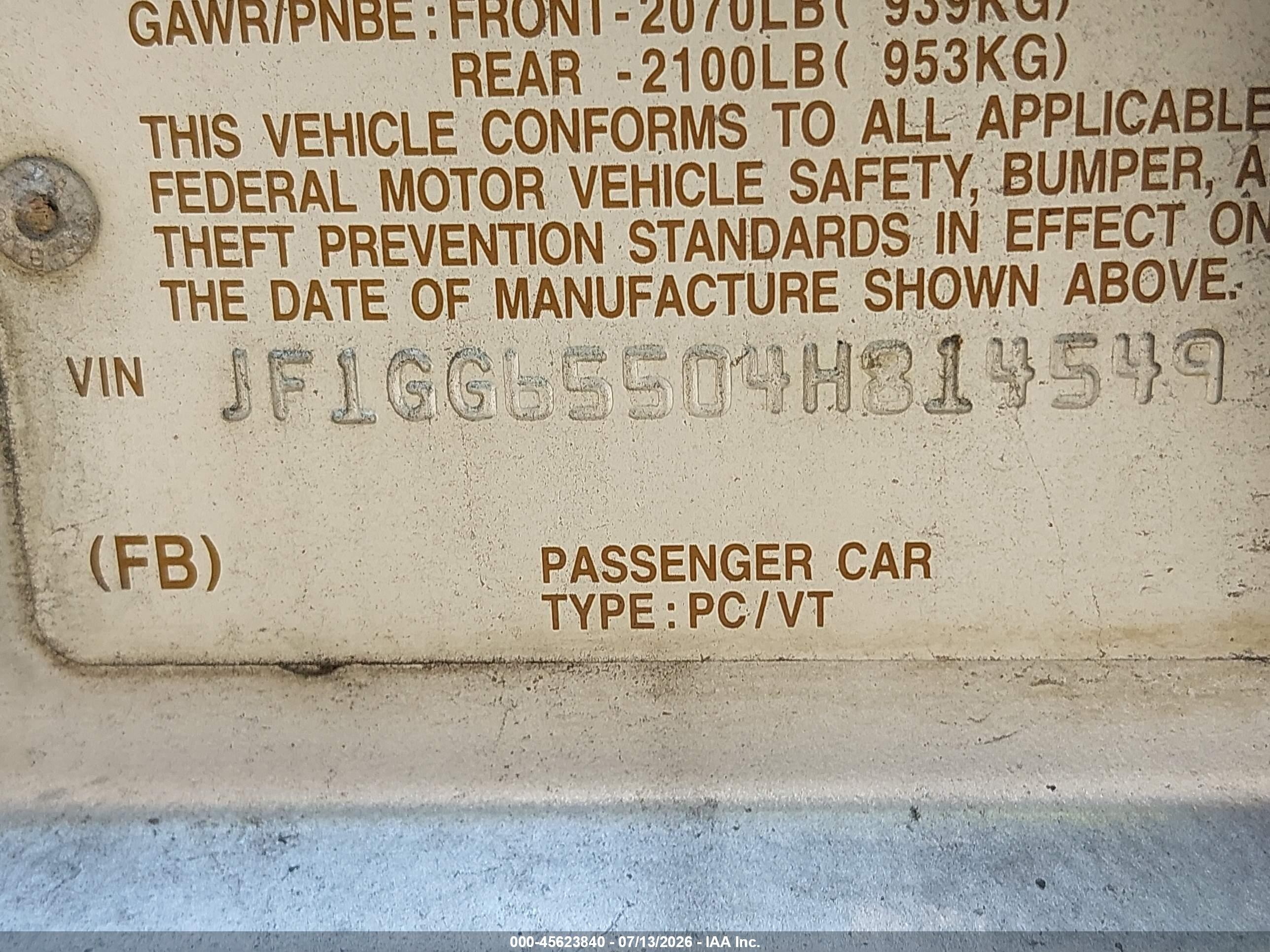 2004 Subaru Impreza 2.5ts Серебряный vin: JF1GG65504H814549