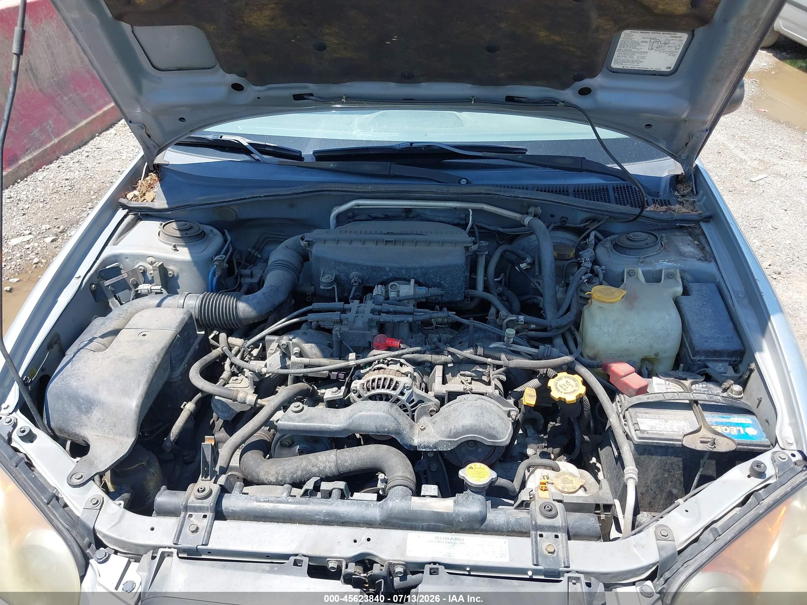2004 Subaru Impreza 2.5ts Серебряный vin: JF1GG65504H814549