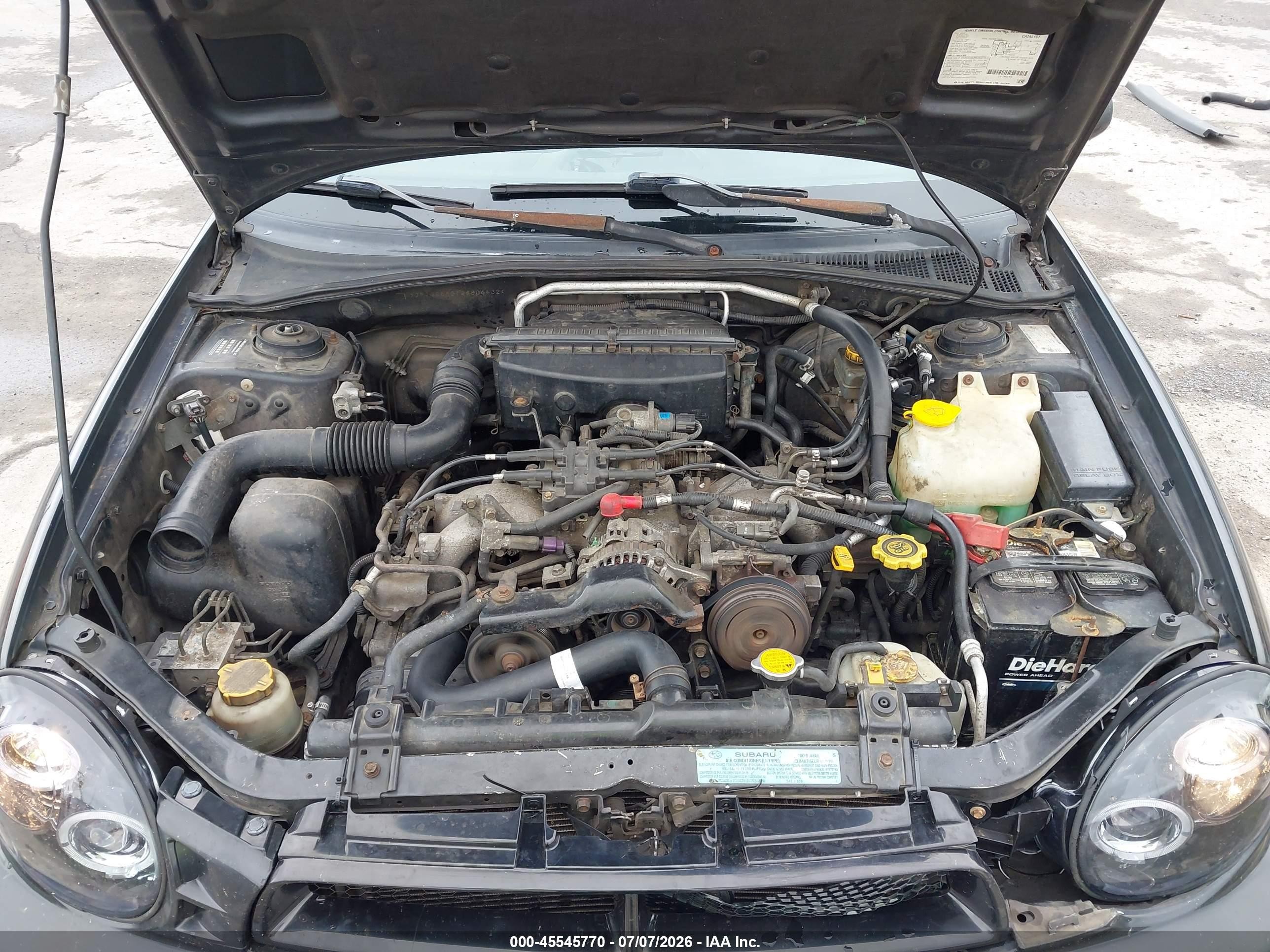 2002 Subaru Impreza 2.5ts Black vin: JF1GG65512G806432