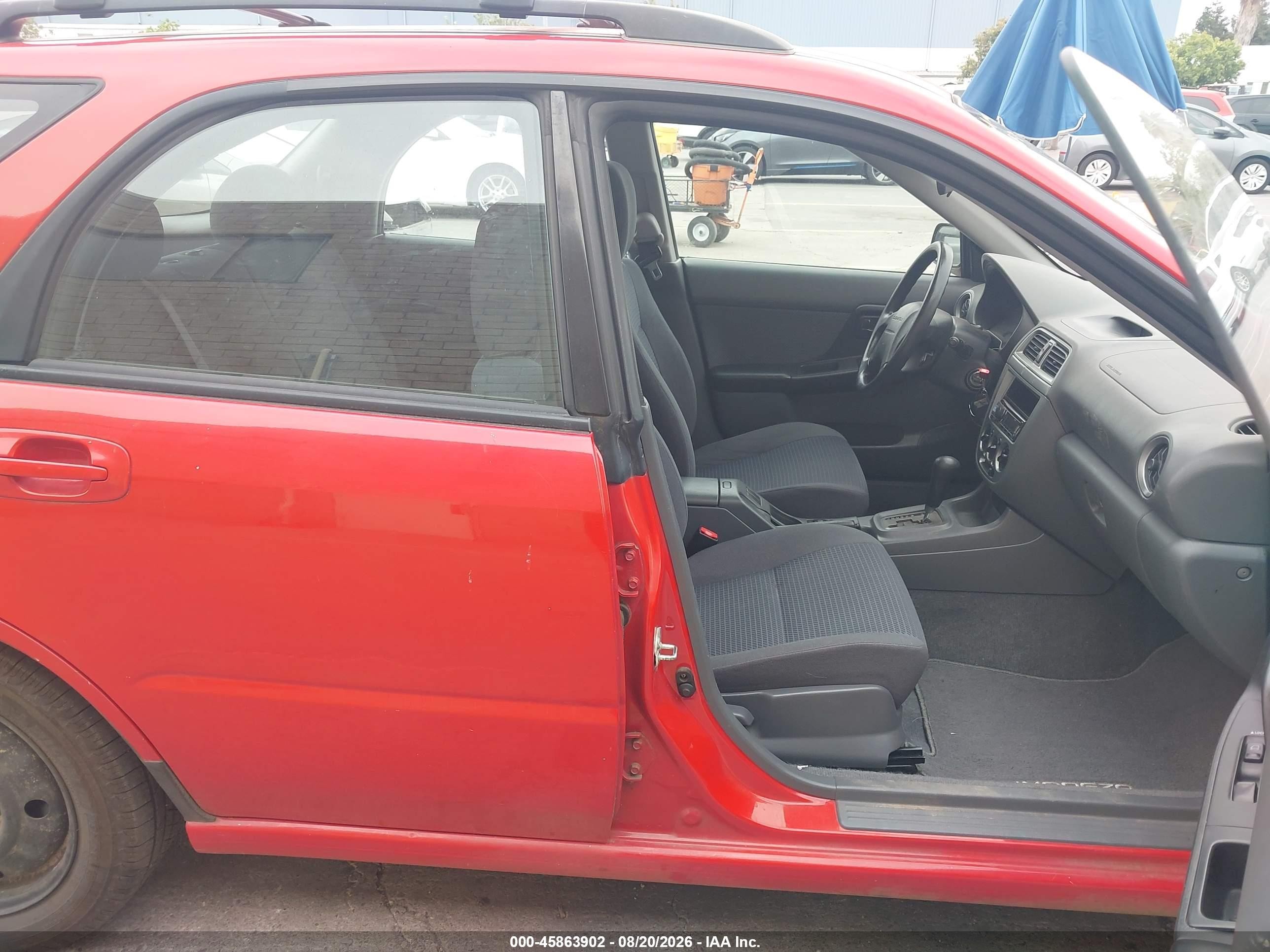 2004 Subaru Impreza 2.5ts Red vin: JF1GG65514H804662