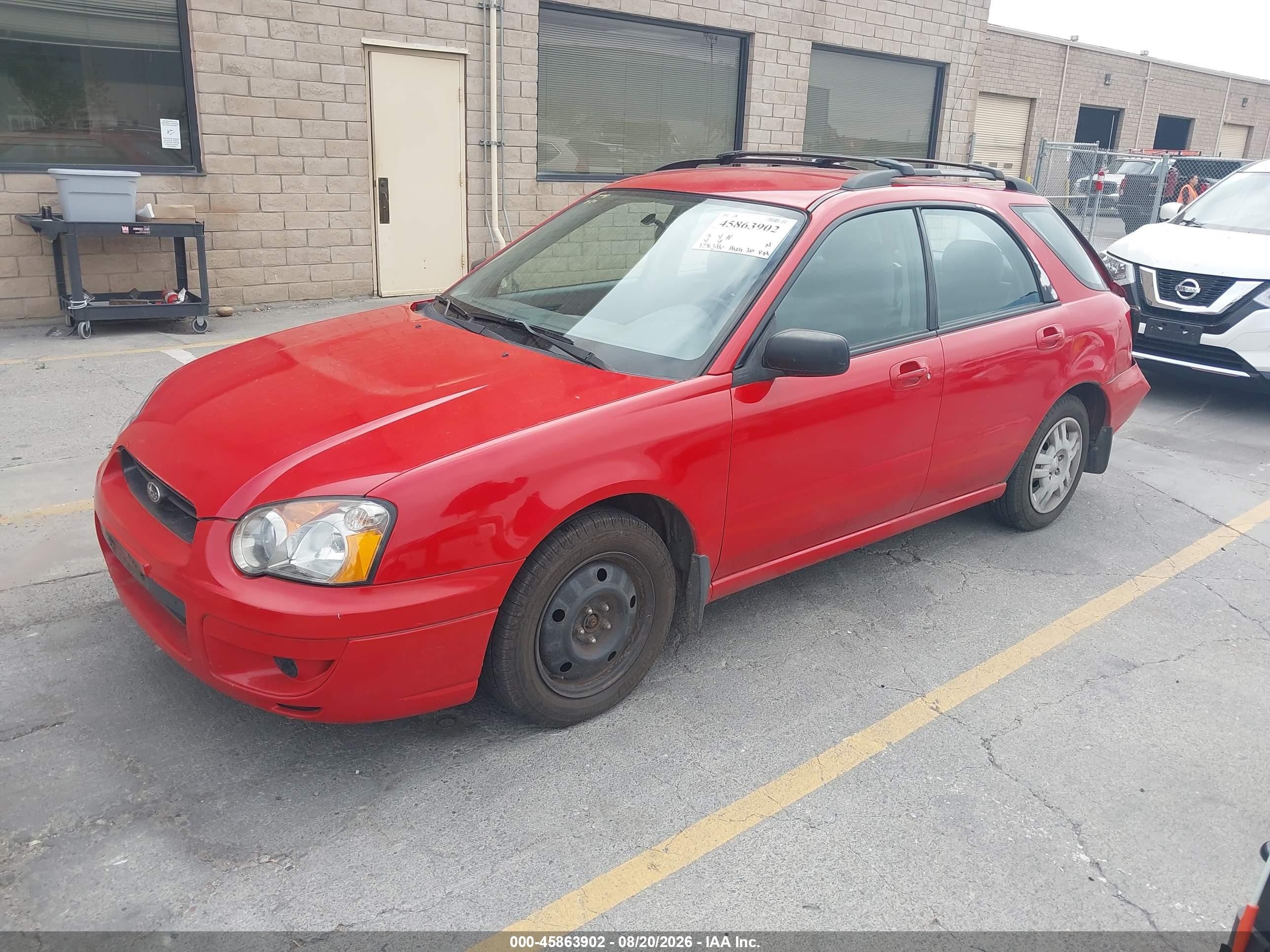 2004 Subaru Impreza 2.5ts Red vin: JF1GG65514H804662