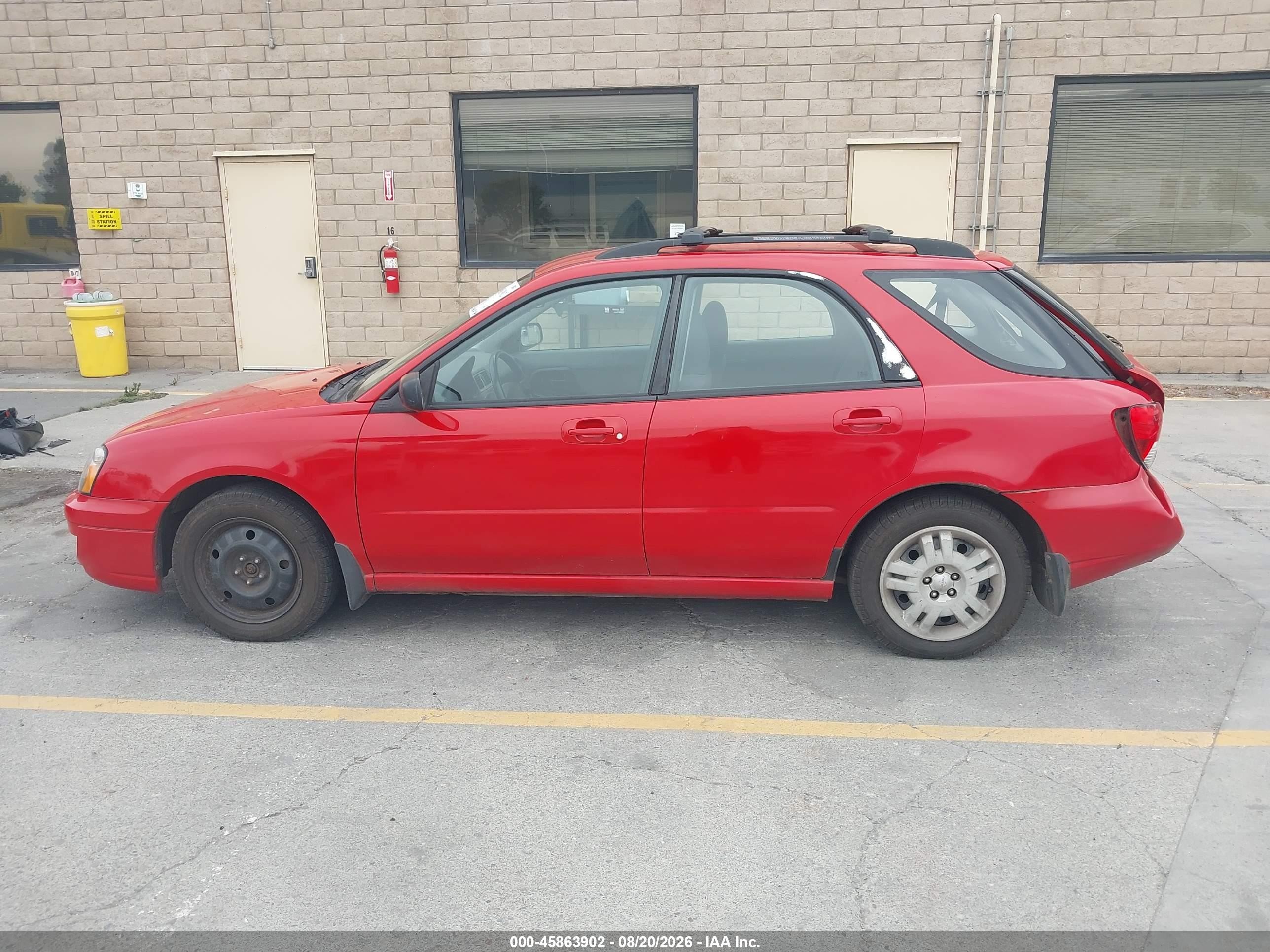 2004 Subaru Impreza 2.5ts Red vin: JF1GG65514H804662