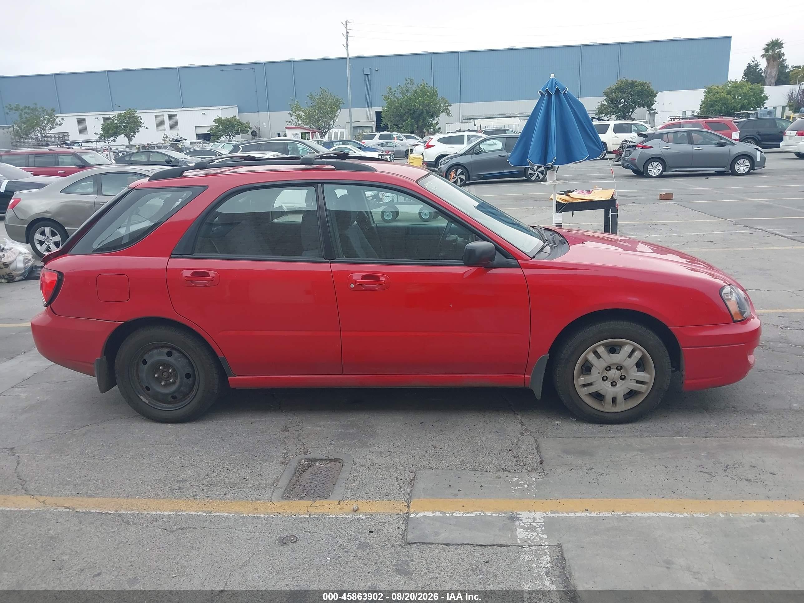 2004 Subaru Impreza 2.5ts Red vin: JF1GG65514H804662