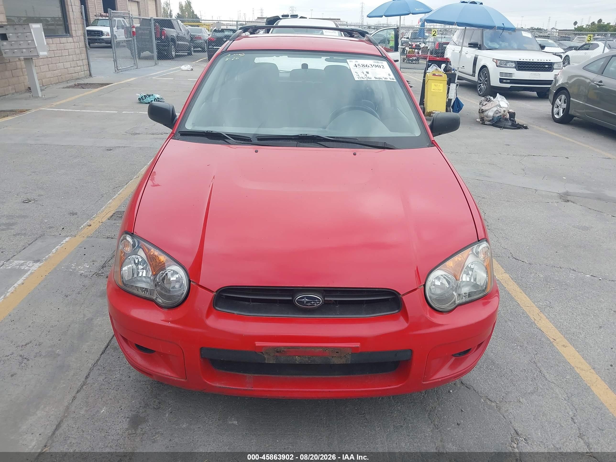 2004 Subaru Impreza 2.5ts Red vin: JF1GG65514H804662